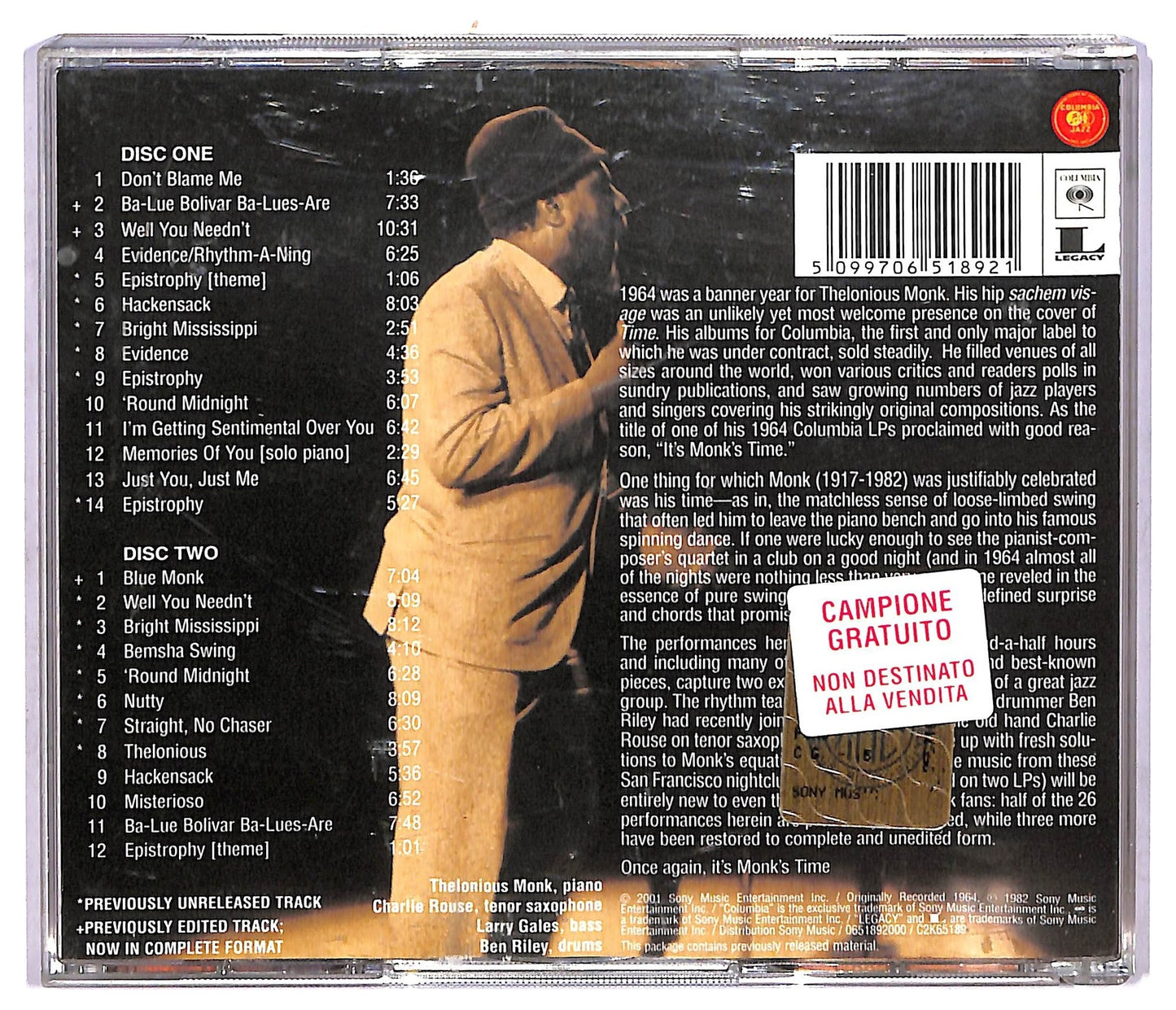 EBOND Monk - Live At The Jazz Workshop - Complete CD CD073207