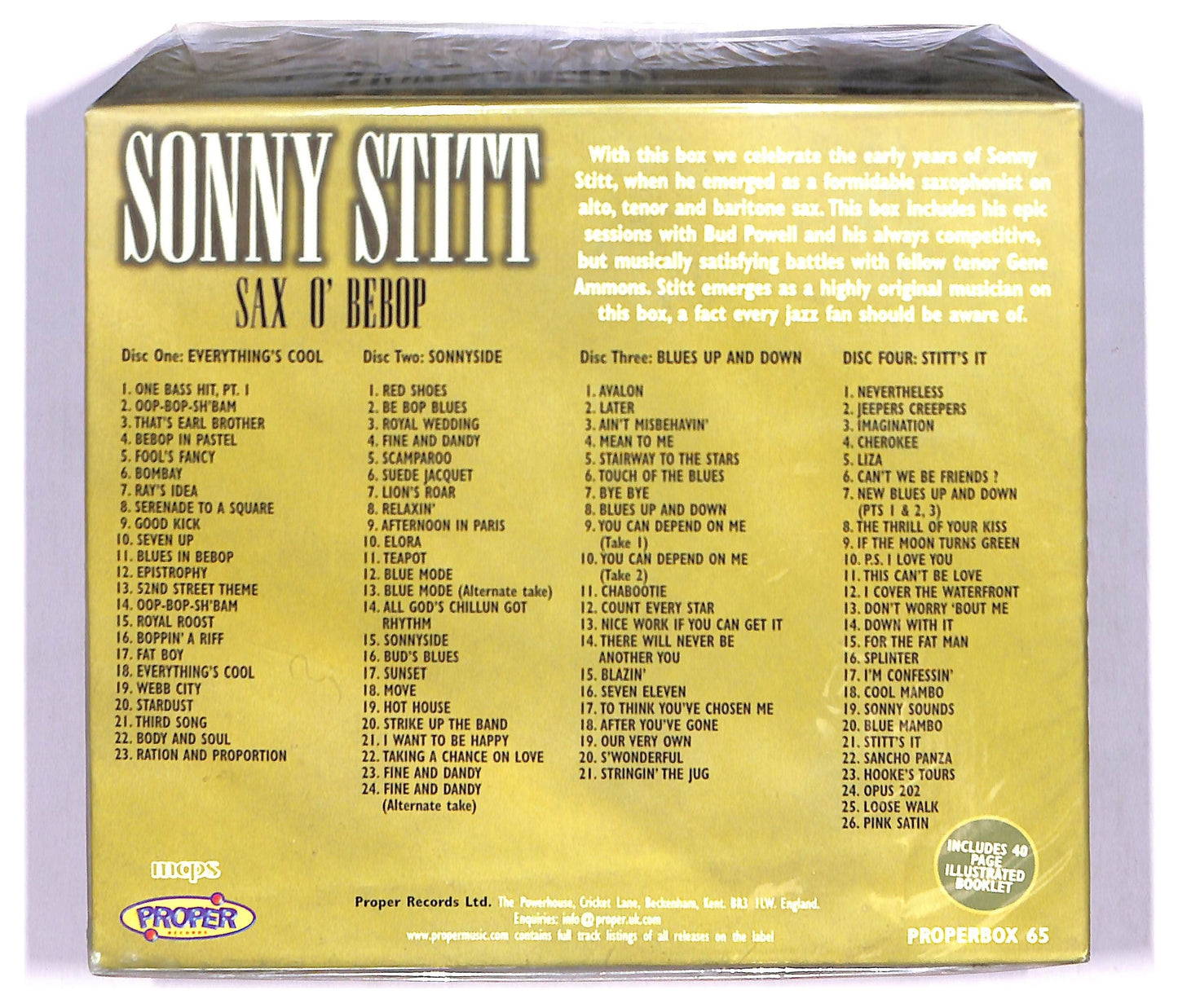 EBOND Sonny Stitt - Sax O' Bebop CD CD073218