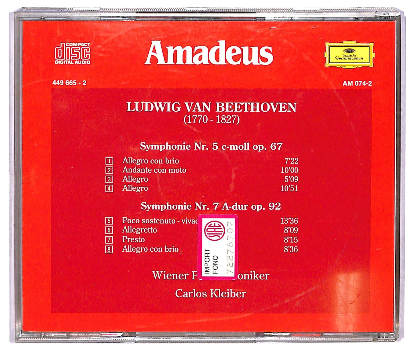EBOND Ludwig van Beethoven - Sinfonie N. 5 & 7 CD CD073220