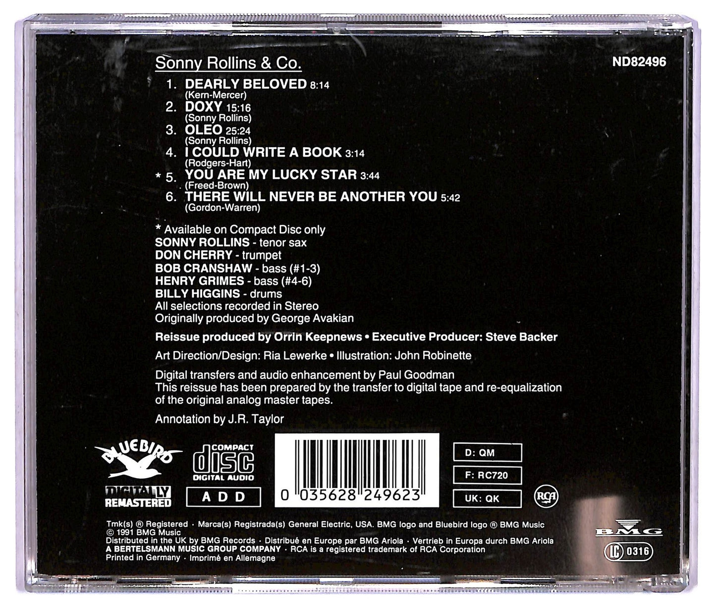 EBOND Sonny Rollins - On The Outside CD CD073246