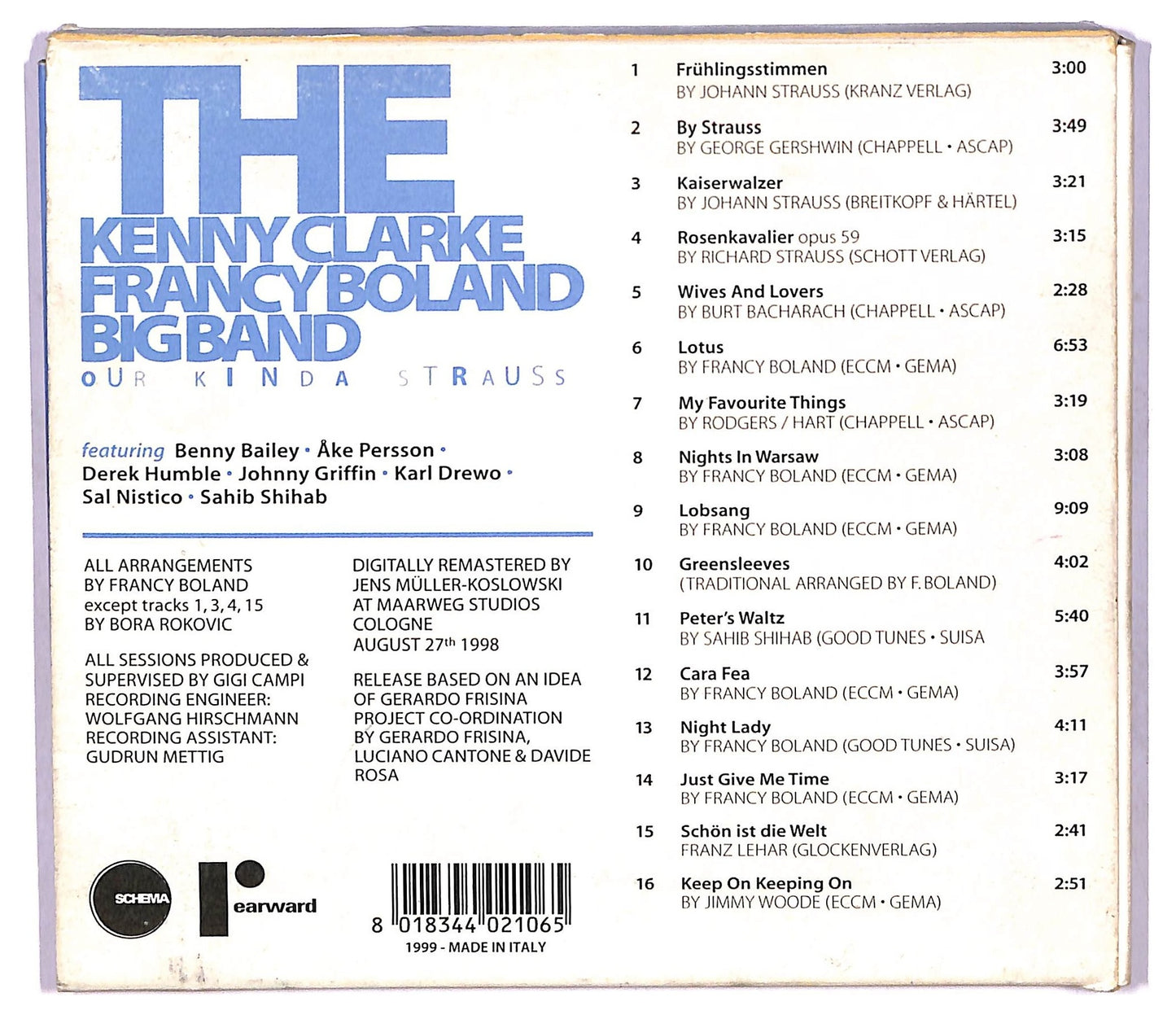 EBOND The Kenny Clarke Francy Boland Big Band - Our Kinda Strauss CD CD073259