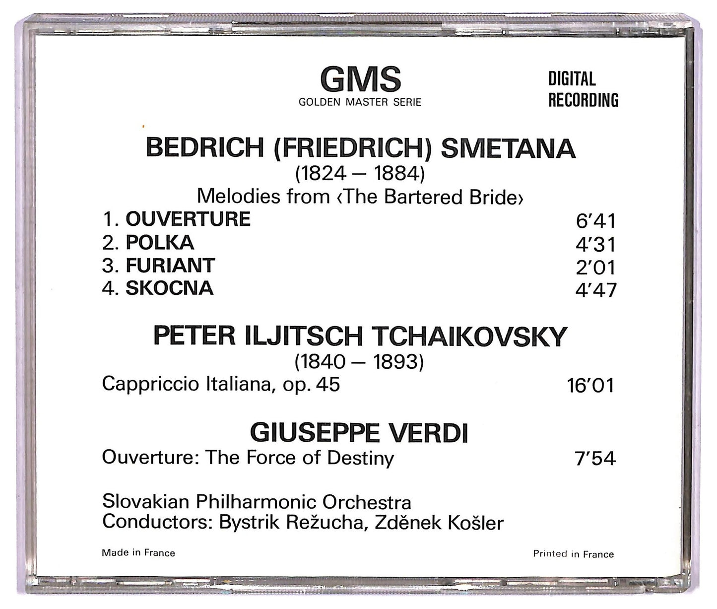 EBOND Smetana Tchaikovsky Verdi - Melodien from the Bartered Bride CD CD073307