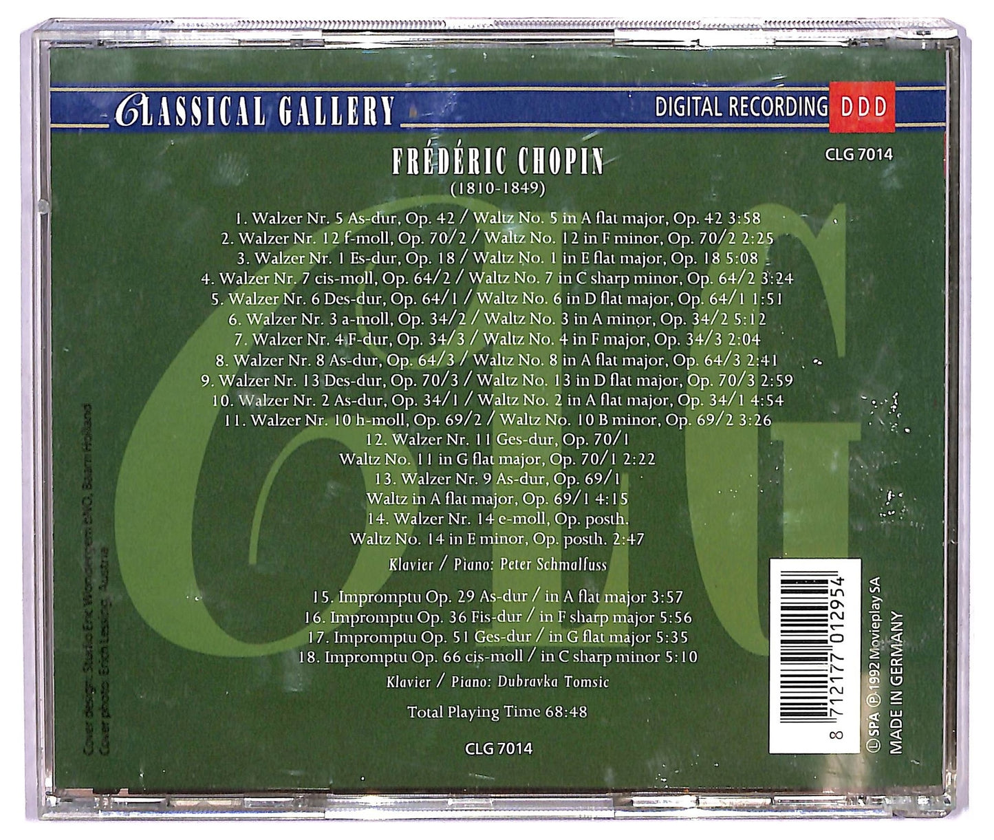 EBOND Frederic Chopin - 14 Waltzes & 4 Impromptus CD CD073321