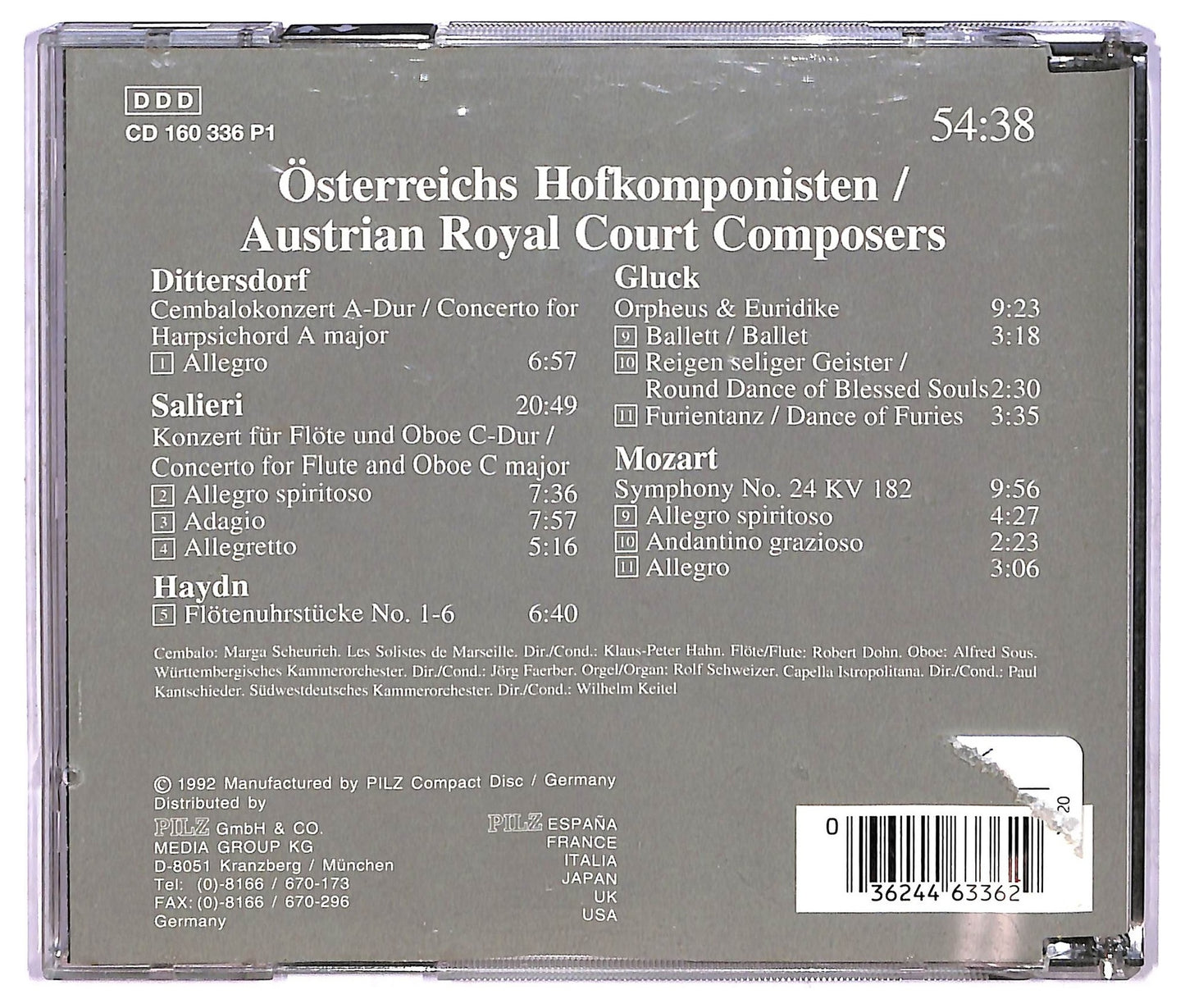 EBOND Various - Osterreichs Hofkomponisten Austrian Royal Court Composers CD CD073349