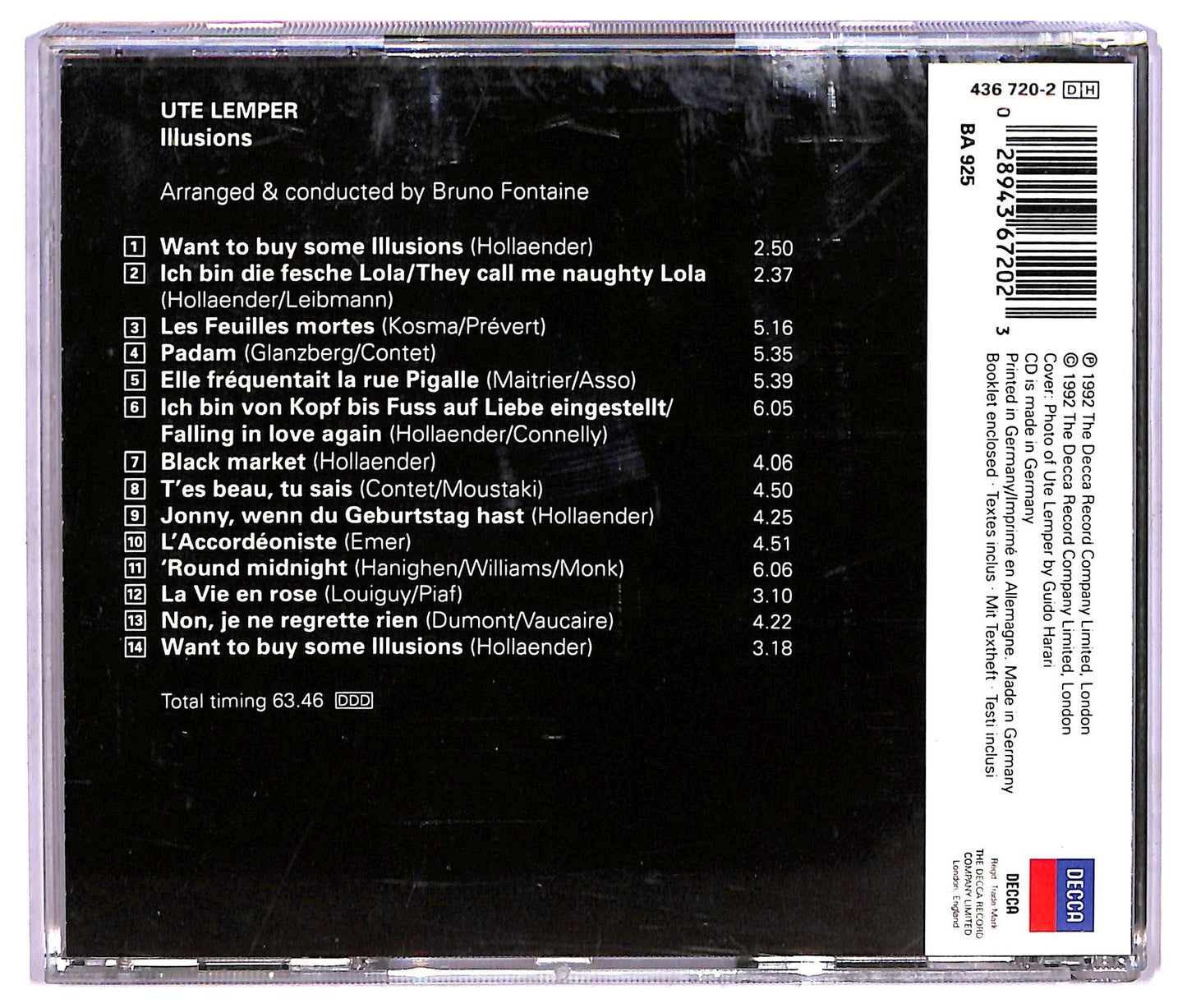 EBOND Ute Lemper - Illusions CD CD073362