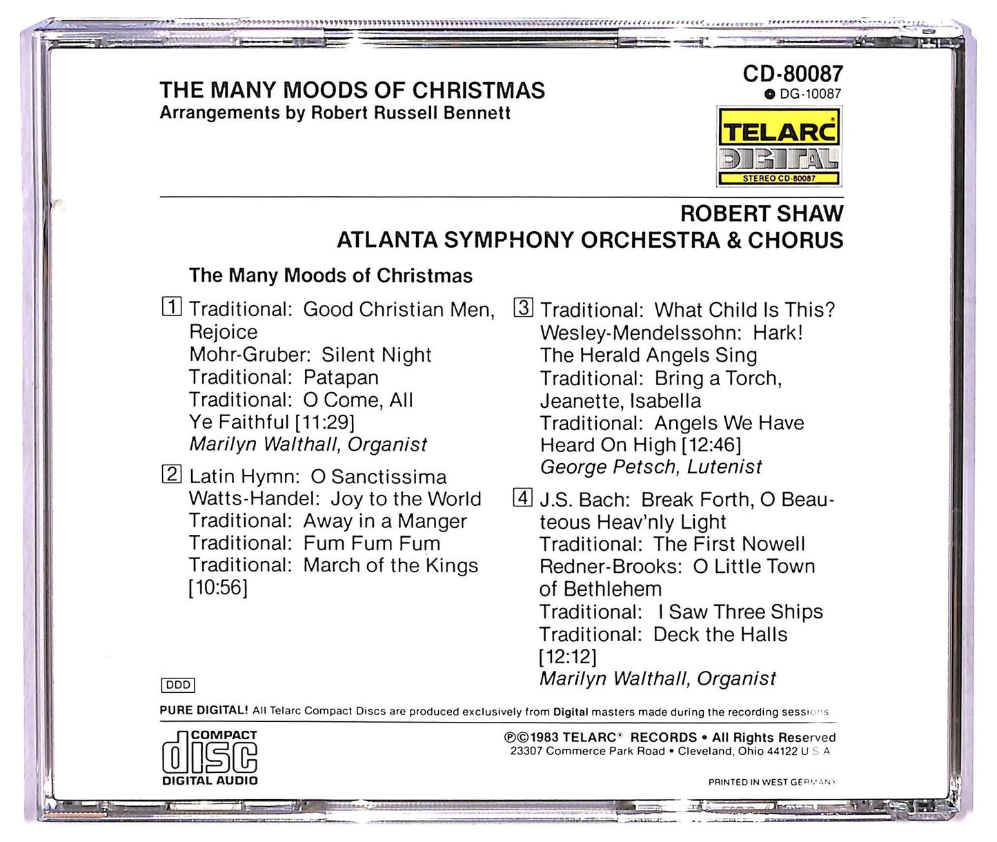 EBOND Robert Shaw - The Many Moods Of Christmas CD CD073401
