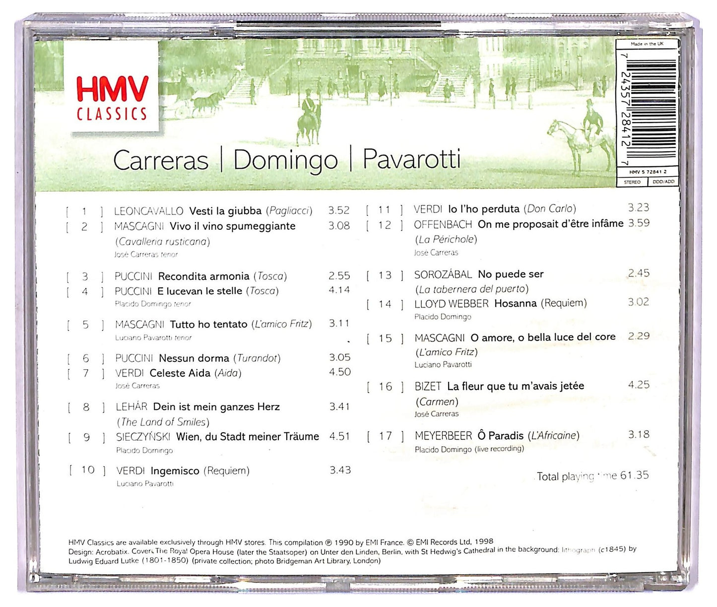 EBOND Carreras Doming Pavarotti - Nessun dorma e lucevan le stelle Igemisco CD CD073450