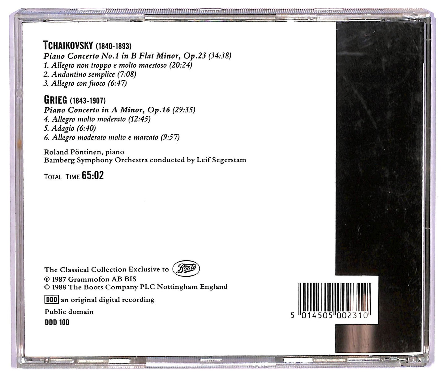 EBOND Tchaikovsky , Grieg - Piano Concertos CD CD073503