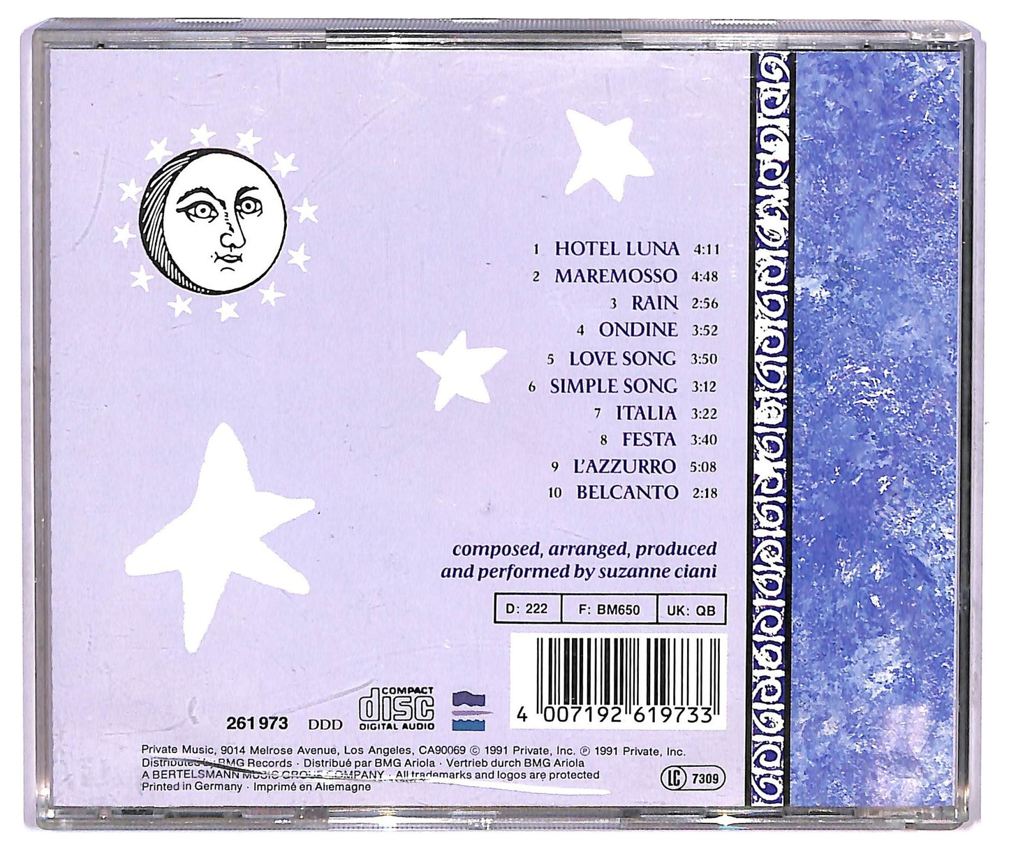 EBOND Suzanne Ciani - Hotel Luna CD CD073526