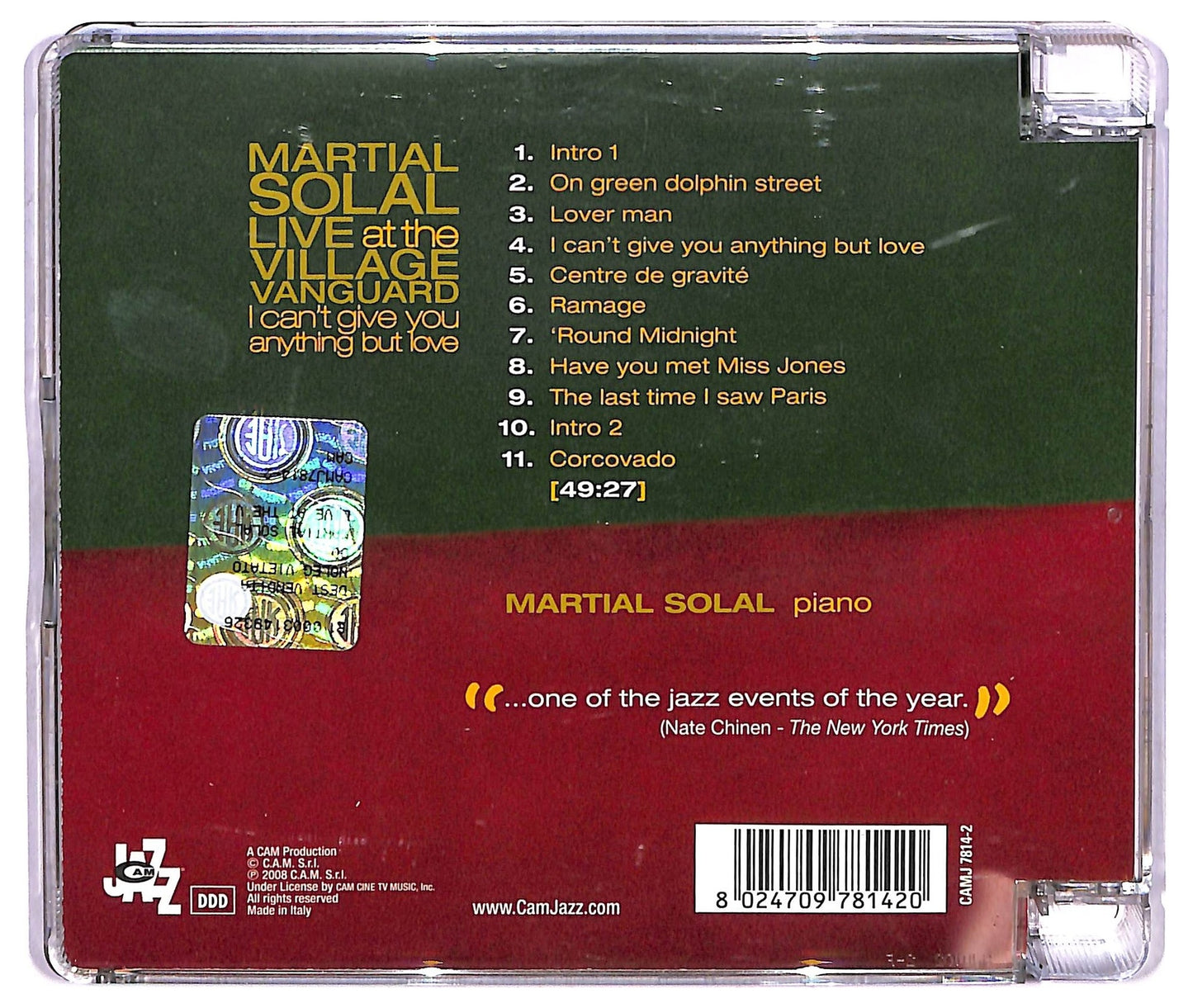 EBOND Martial Solal - Live At The Village Vanguard CD CD073539