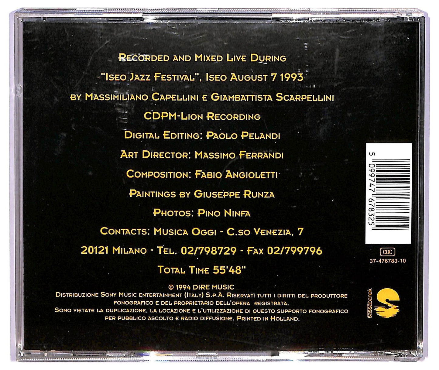 EBOND Enrico Intra - Nosferatu Live CD CD073556