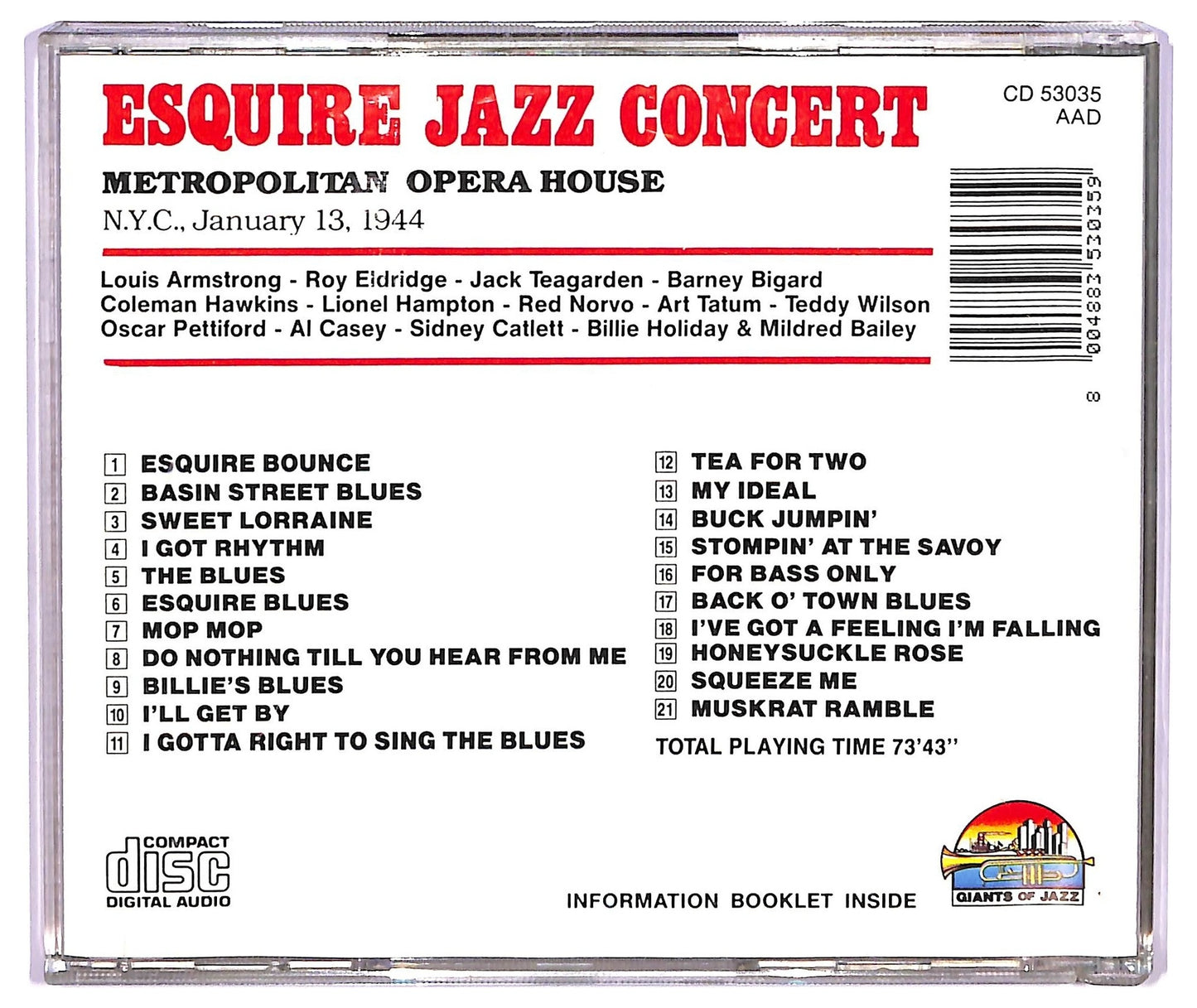 EBOND Esquire All Stars - Esquire Jazz Concert CD CD073607