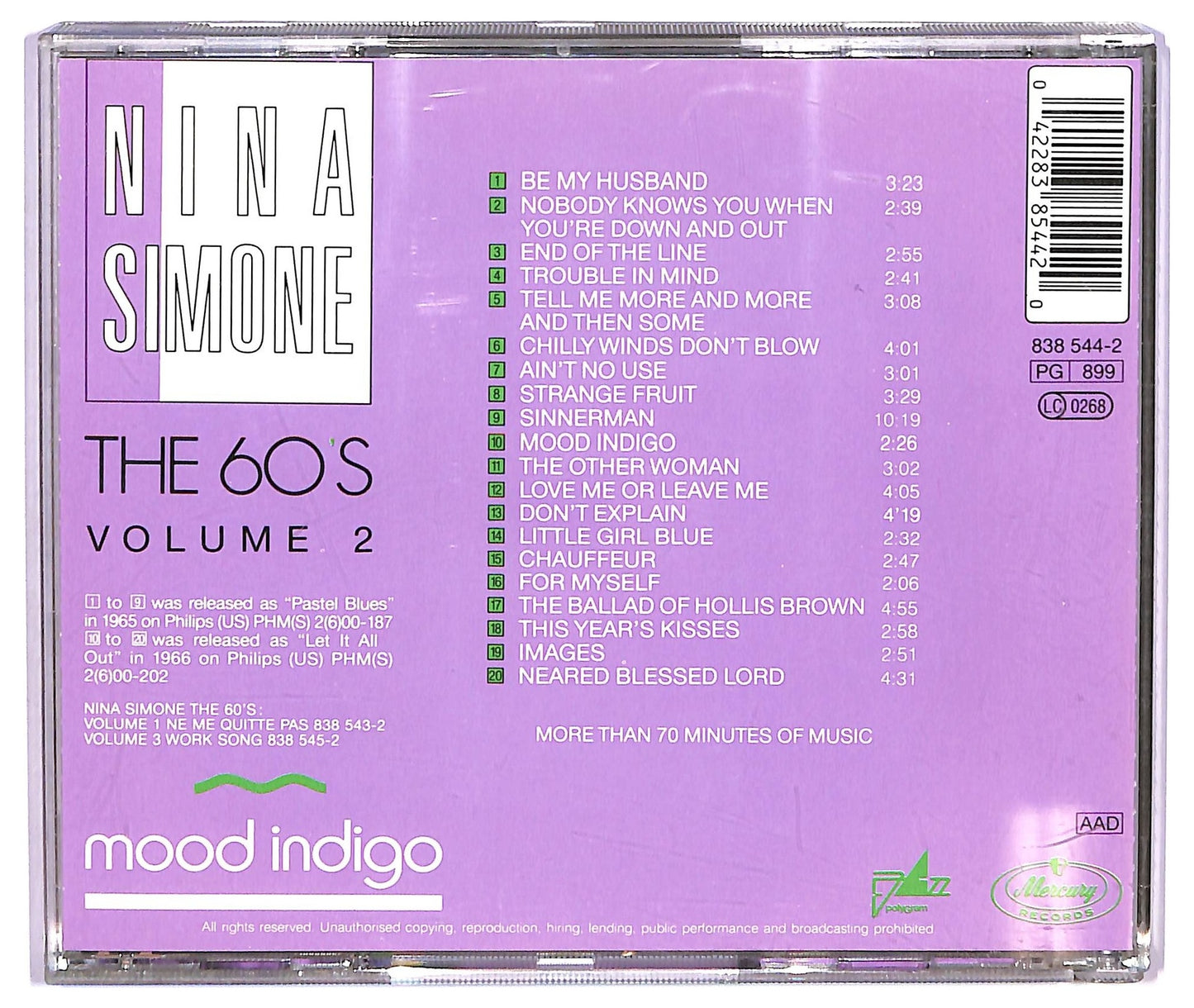 EBOND Nina Simone - The 60'S Volume 2 - Mood Indigo CD CD073622
