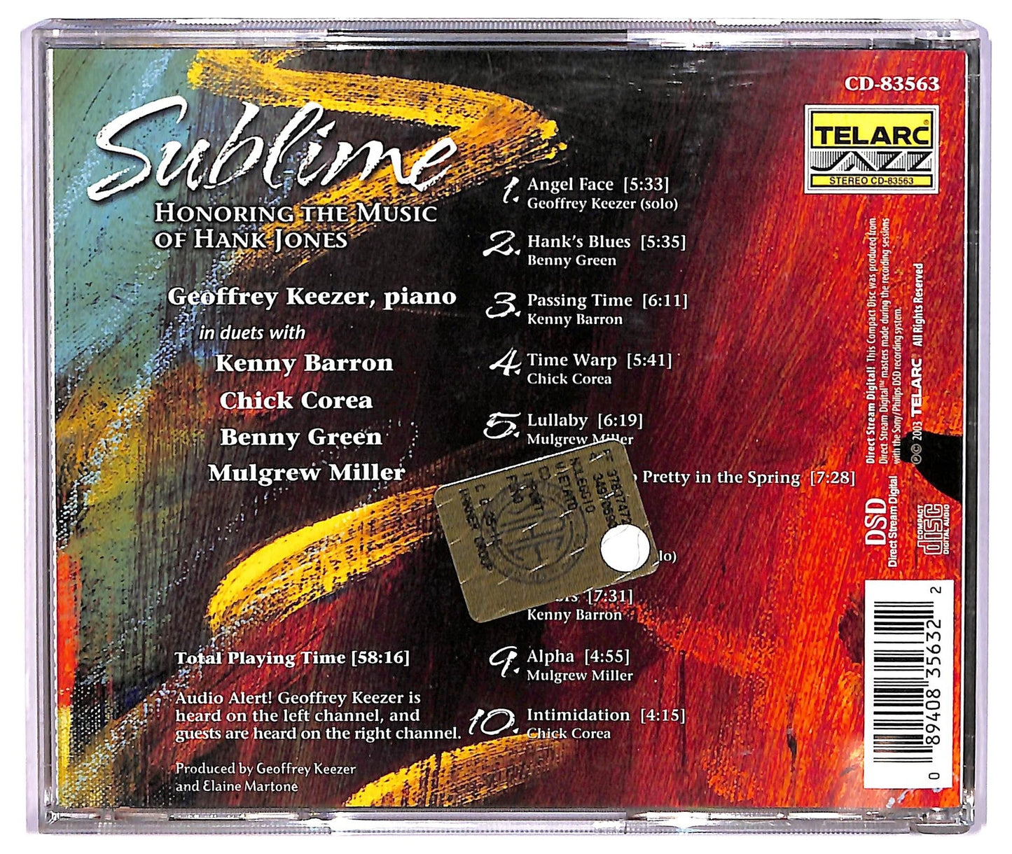 EBOND Geoff Keezer - Sublime-Honoring The Music Of Hank Jones CD CD073623