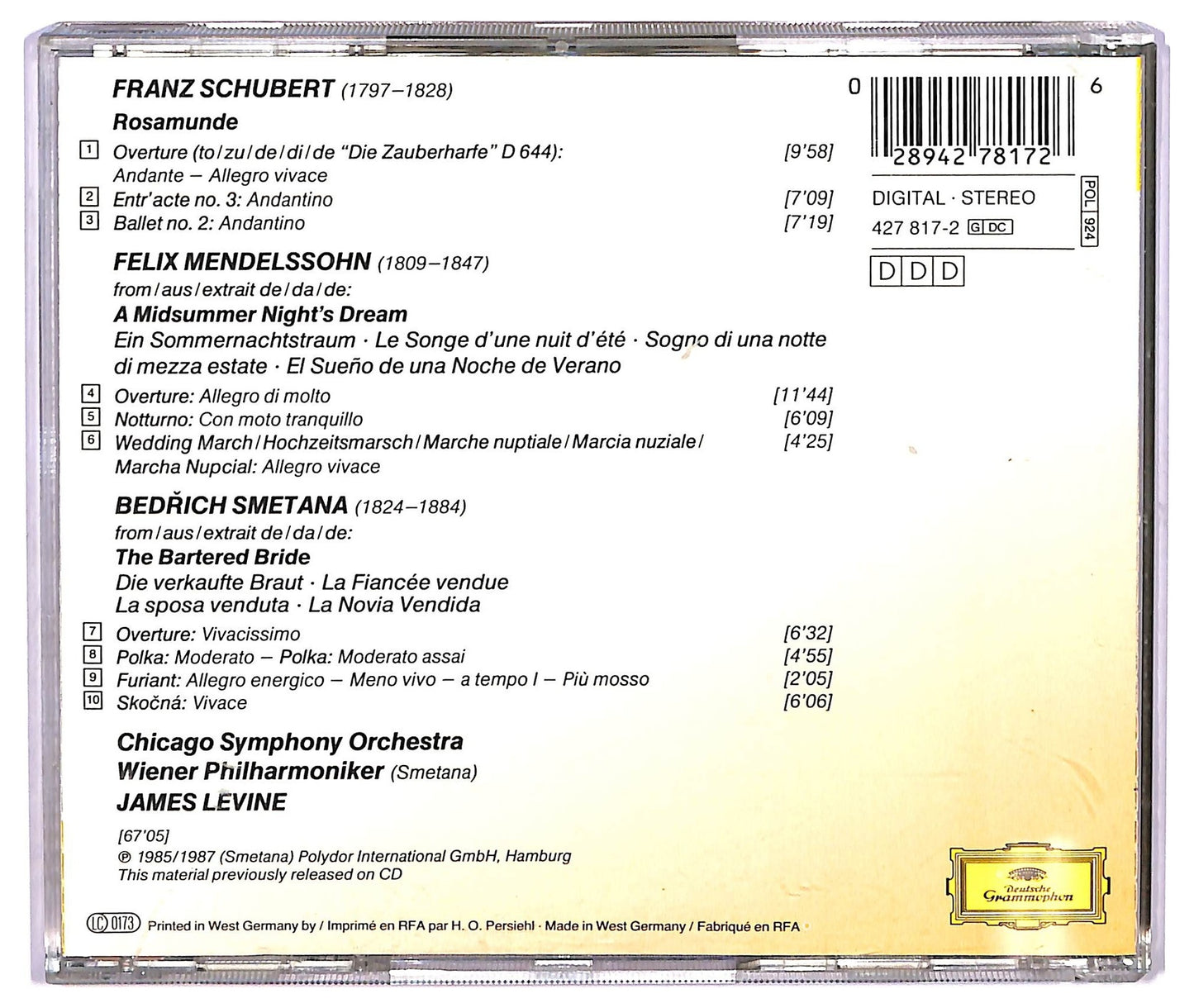 EBOND Felix Mendelssohn Franz Schubert - Ein Sommernachtstraum CD CD073658