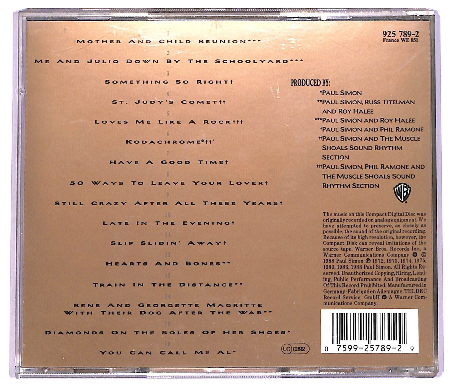 EBOND Paul Simon - Negotiations And Love Songs (1971-1986) CD CD073714