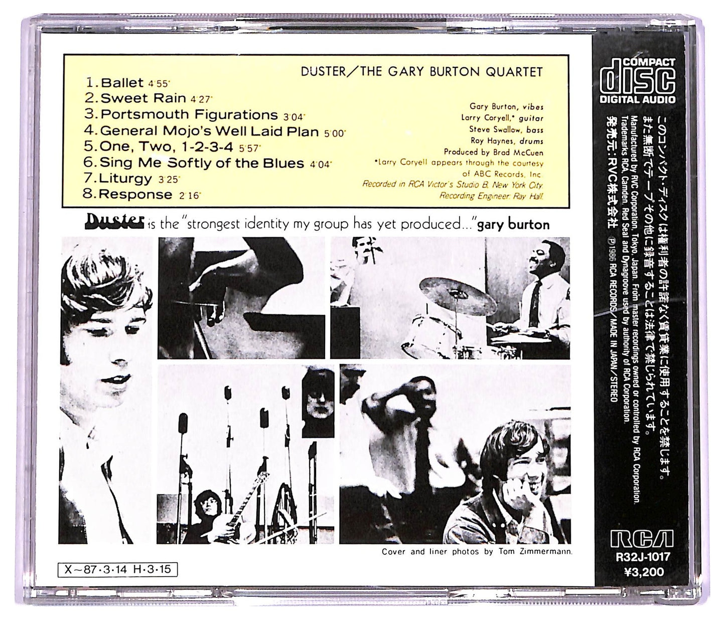 EBOND Gary Burton Quartet - Duster CD CD073731