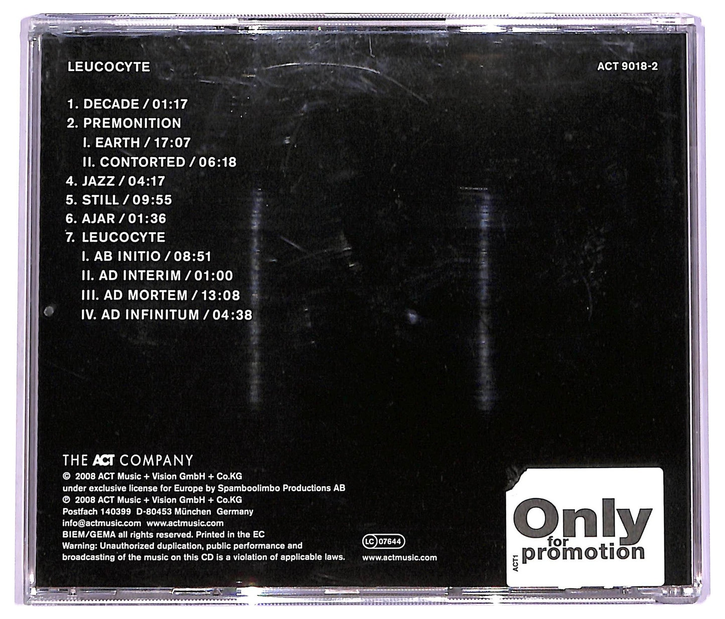 EBOND E.S.T. - Leucocyte CD CD073762