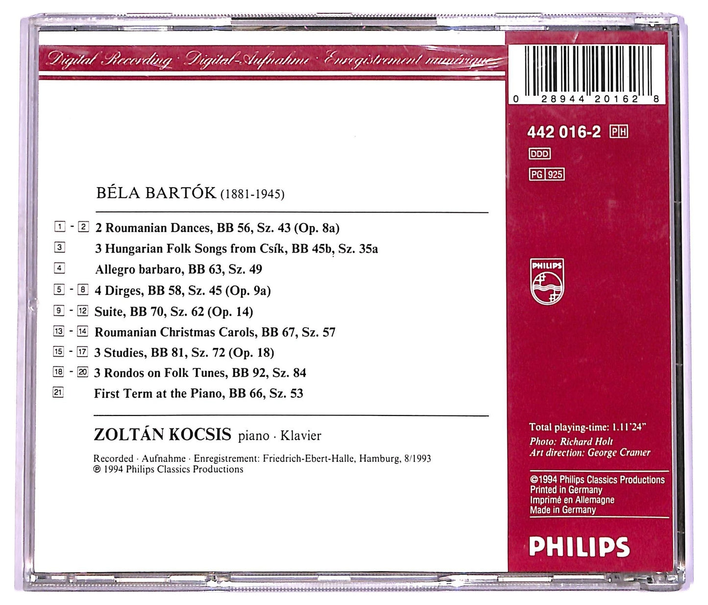 EBOND Bela Bartok - Zoltan Kocsis - Works For Piano Solo 2 CD CD073804