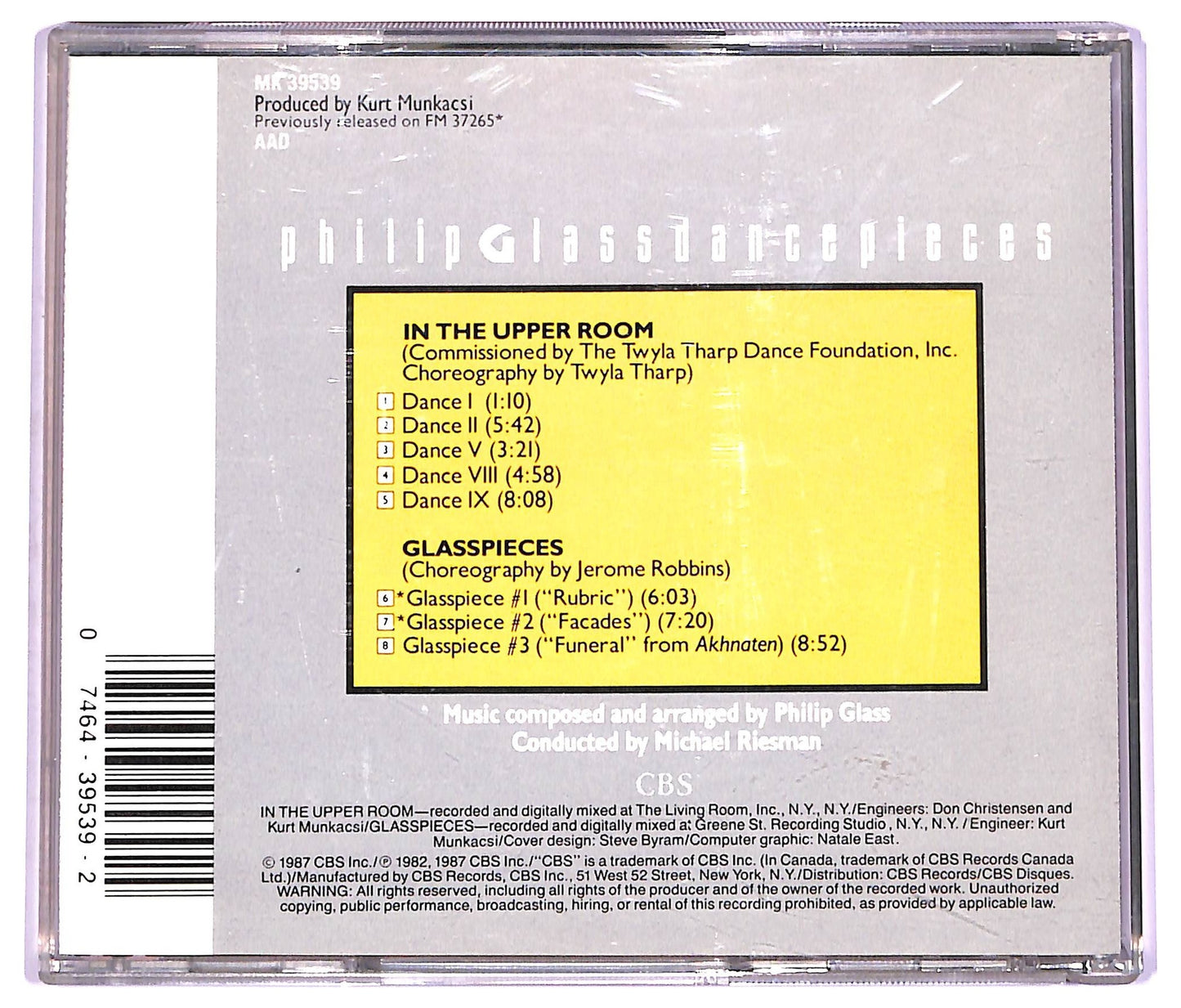 EBOND Philip Glass - DancePieces CD CD073806