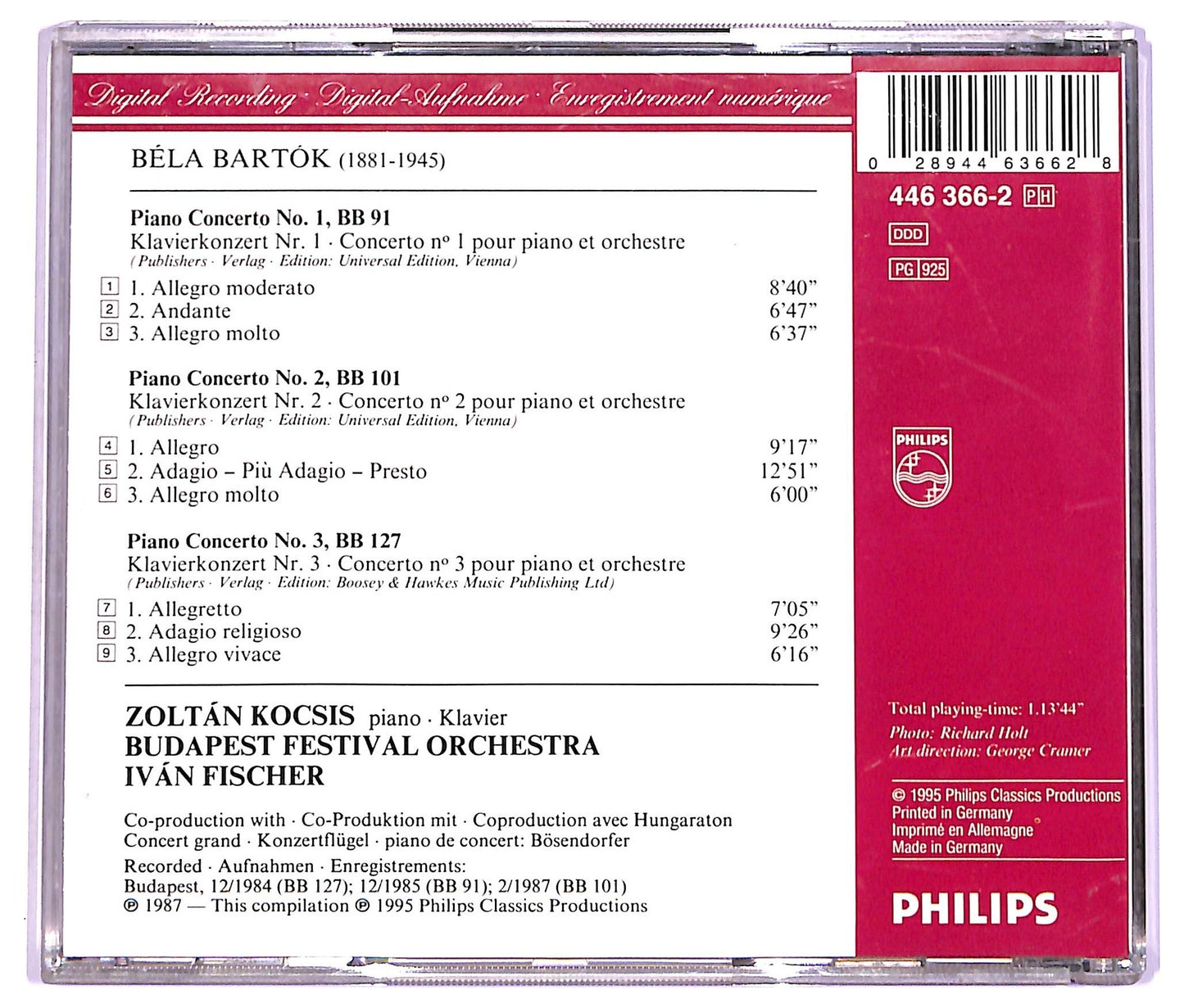 EBOND Bela Bartok - The Piano Concertos CD CD073836