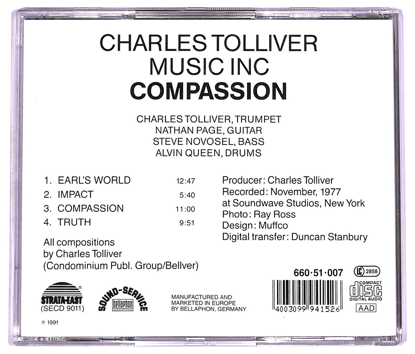 EBOND Charles Tolliver / Music Inc - Compassion CD CD073840
