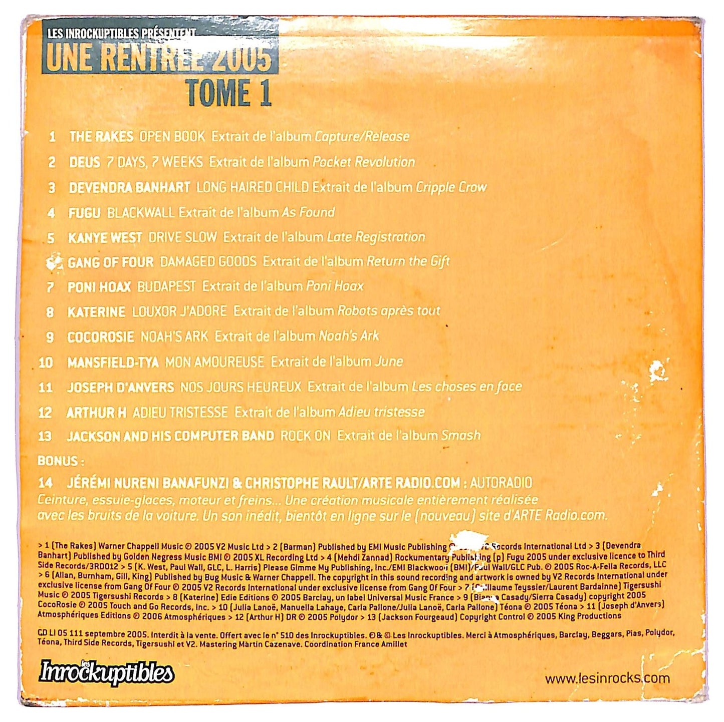 EBOND Various - Une Rentree 2005 - Tome 1 CD CD073851