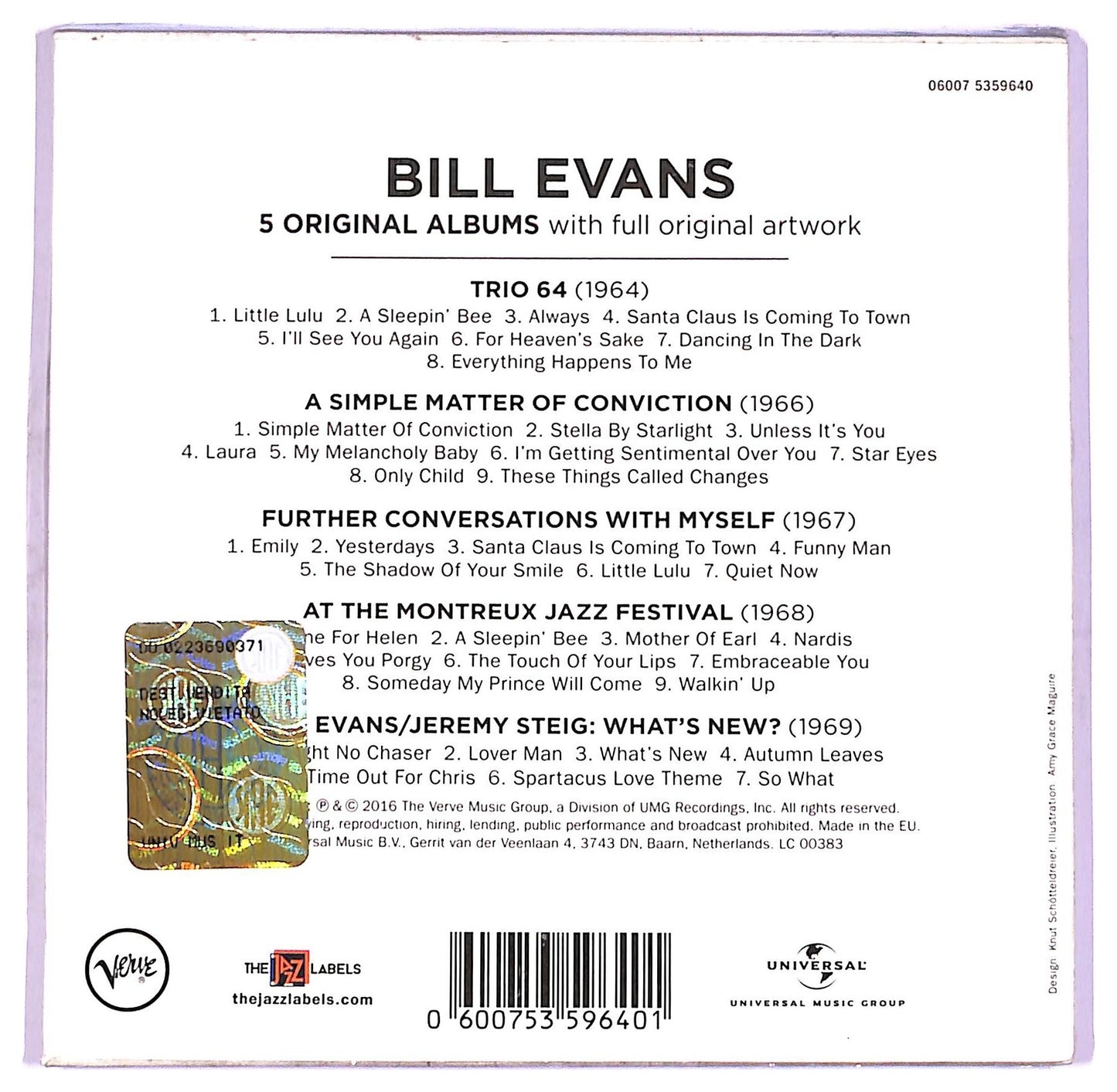 EBOND Bill Evans - 5 Original Albums CD CD073856