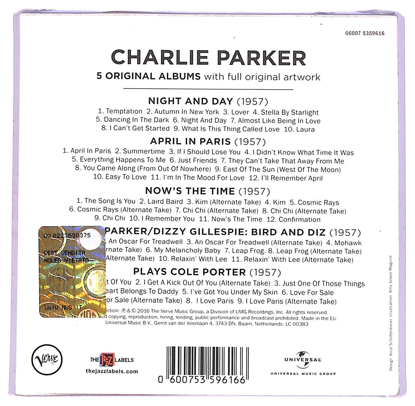 EBOND Charlie Parker - 5 Original Albums CD CD073858