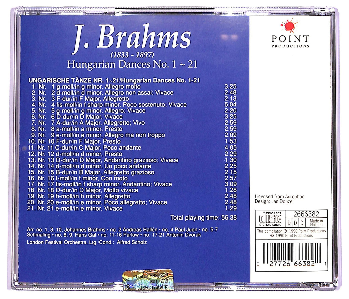 EBOND Brahms / Dvořak - Hungarian Dances No.1~21 CD CD073910