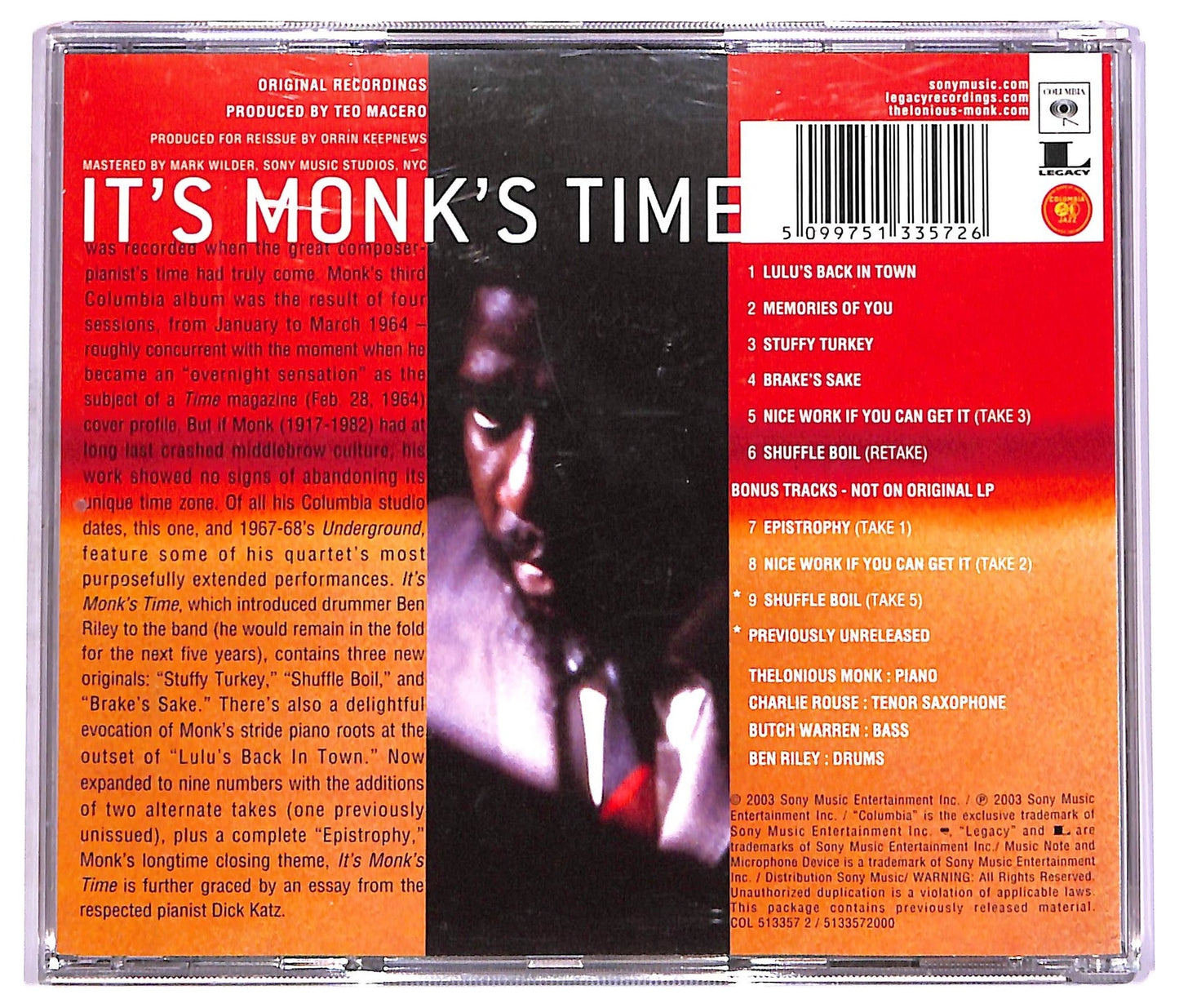 EBOND Thelonious Monk - It's Monk's Time CD CD073932