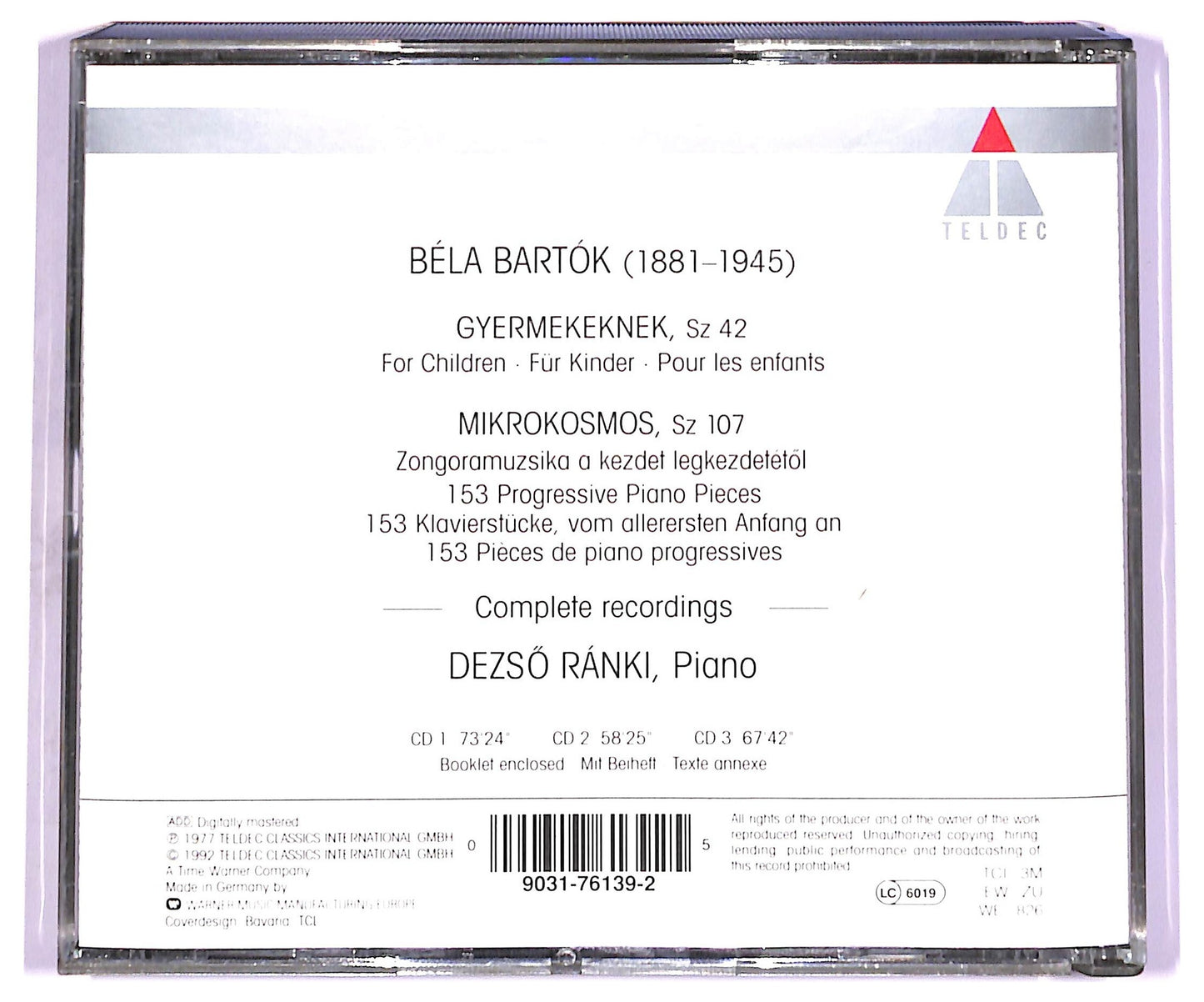 EBOND Bela Bartok - Dezső Ranki - Mikrokosmos For Children CD CD073947