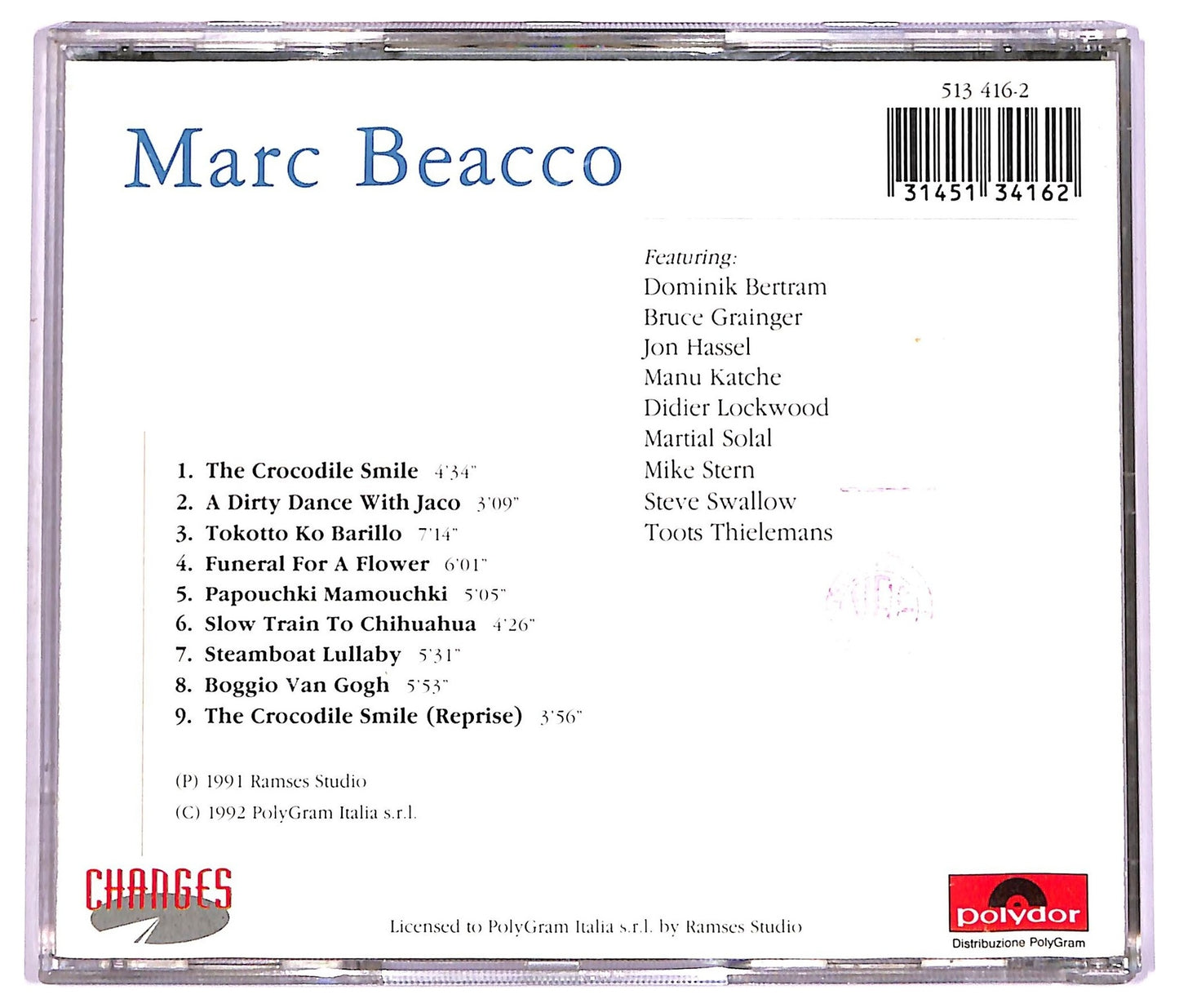 EBOND Marc Beacco - The Crocodile Smile CD CD074019