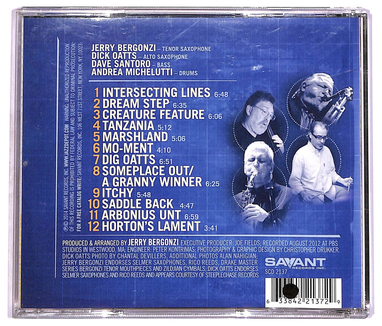 EBOND Jerry Bergonzi Featuring Dick Oatts - Intersecting Lines CD CD074127