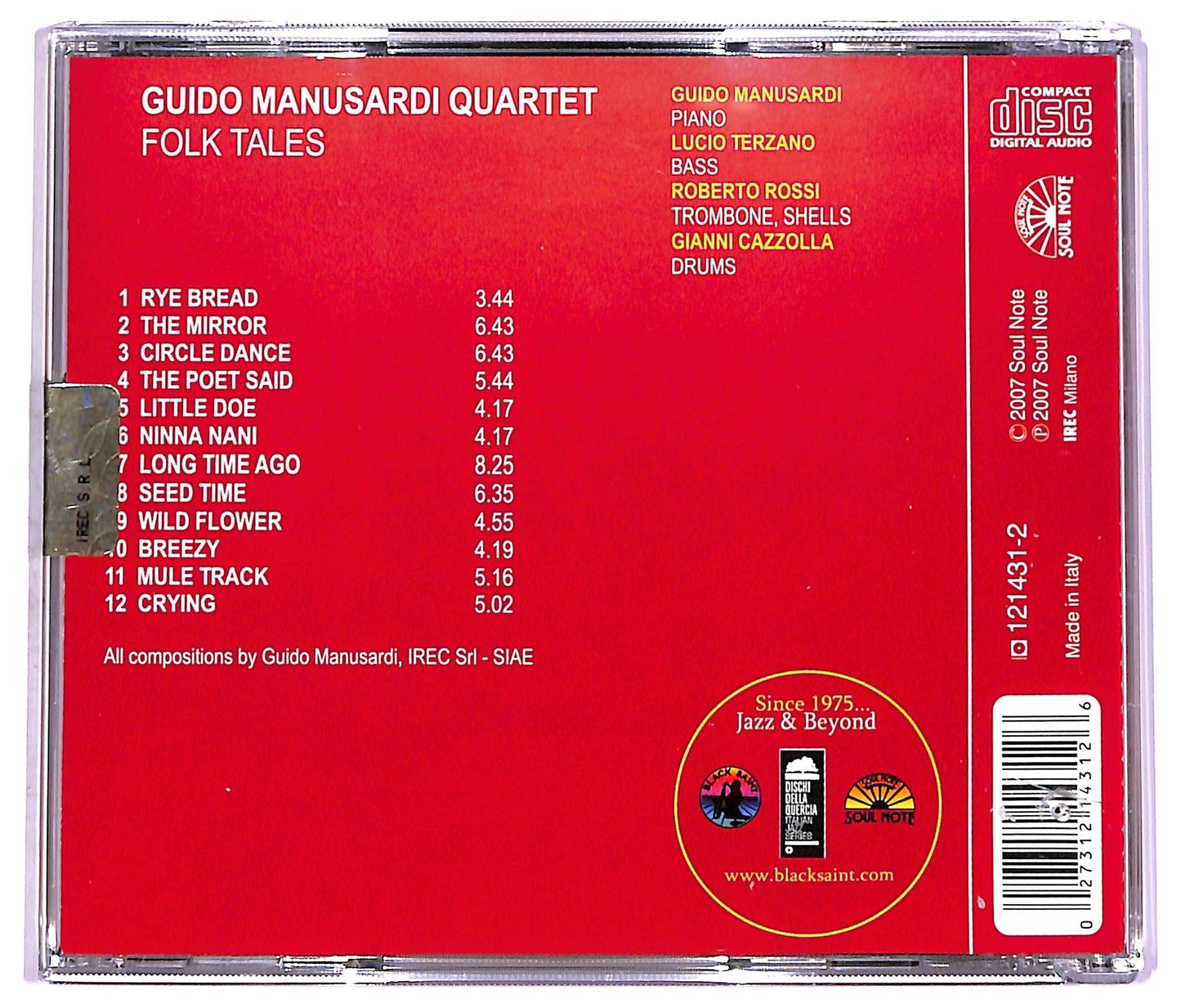 EBOND Guido Manusardi - Guido Manusardi Quartet - Folk Tales CD CD074151