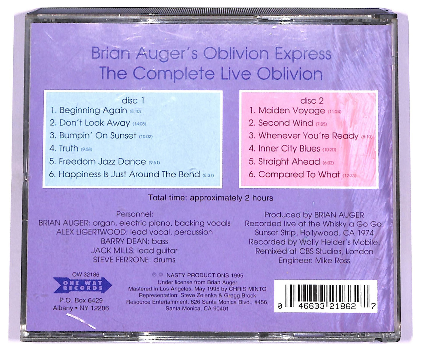 EBOND Brian Auger's Oblivion Express - The Complete Live Oblivion CD CD074159