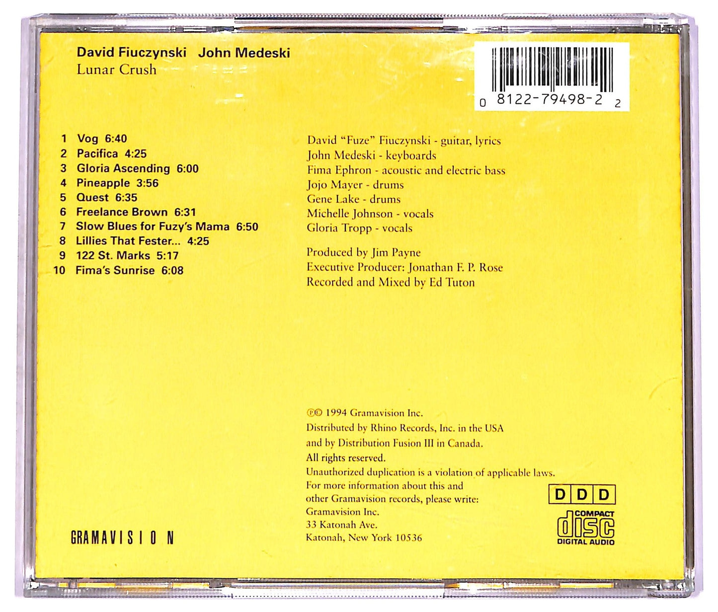 EBOND David Fiuczynski & John Medeski - Lunar Crush CD CD074160