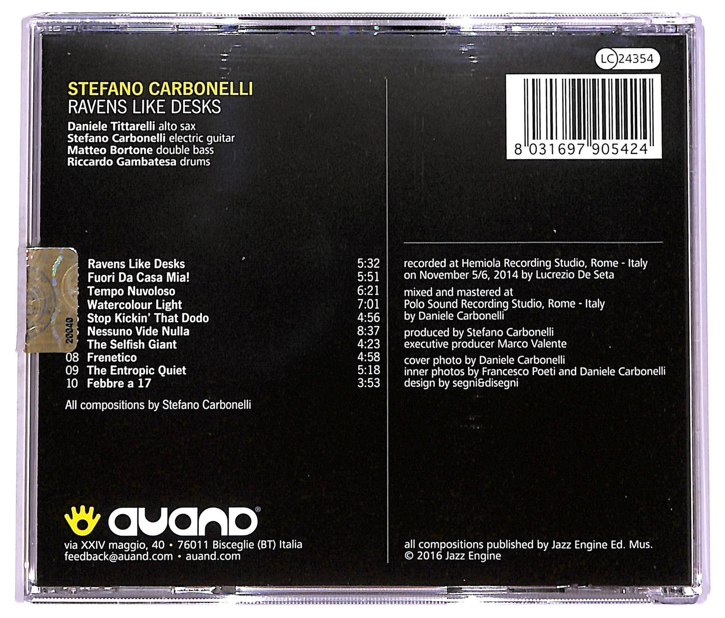 EBOND Stefano Carbonelli - Ravens Like Desks CD CD074210