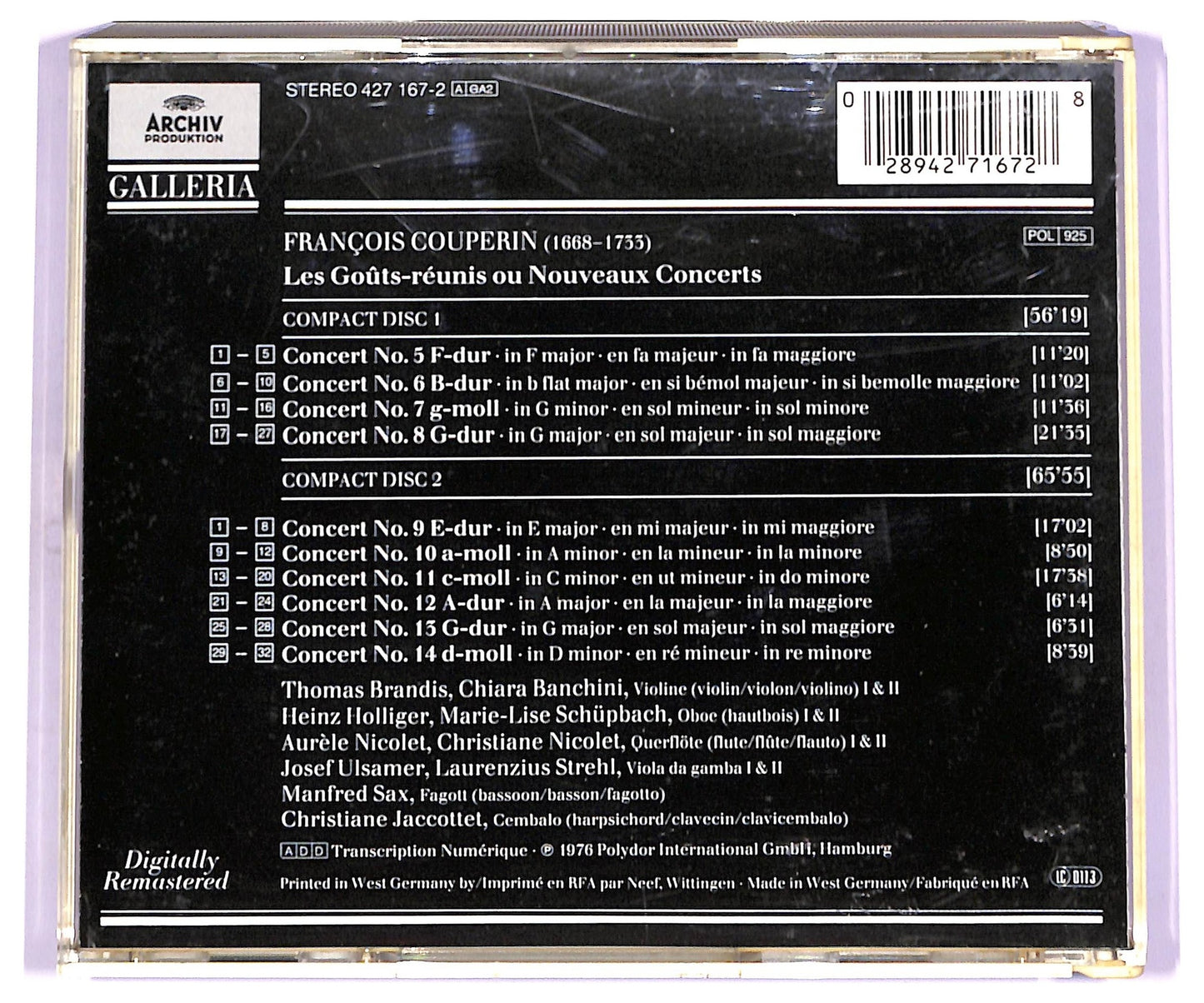 EBOND Francois Couperin - Les Gouts-Reunis Ou Nouveaux Concerts CD CD074222