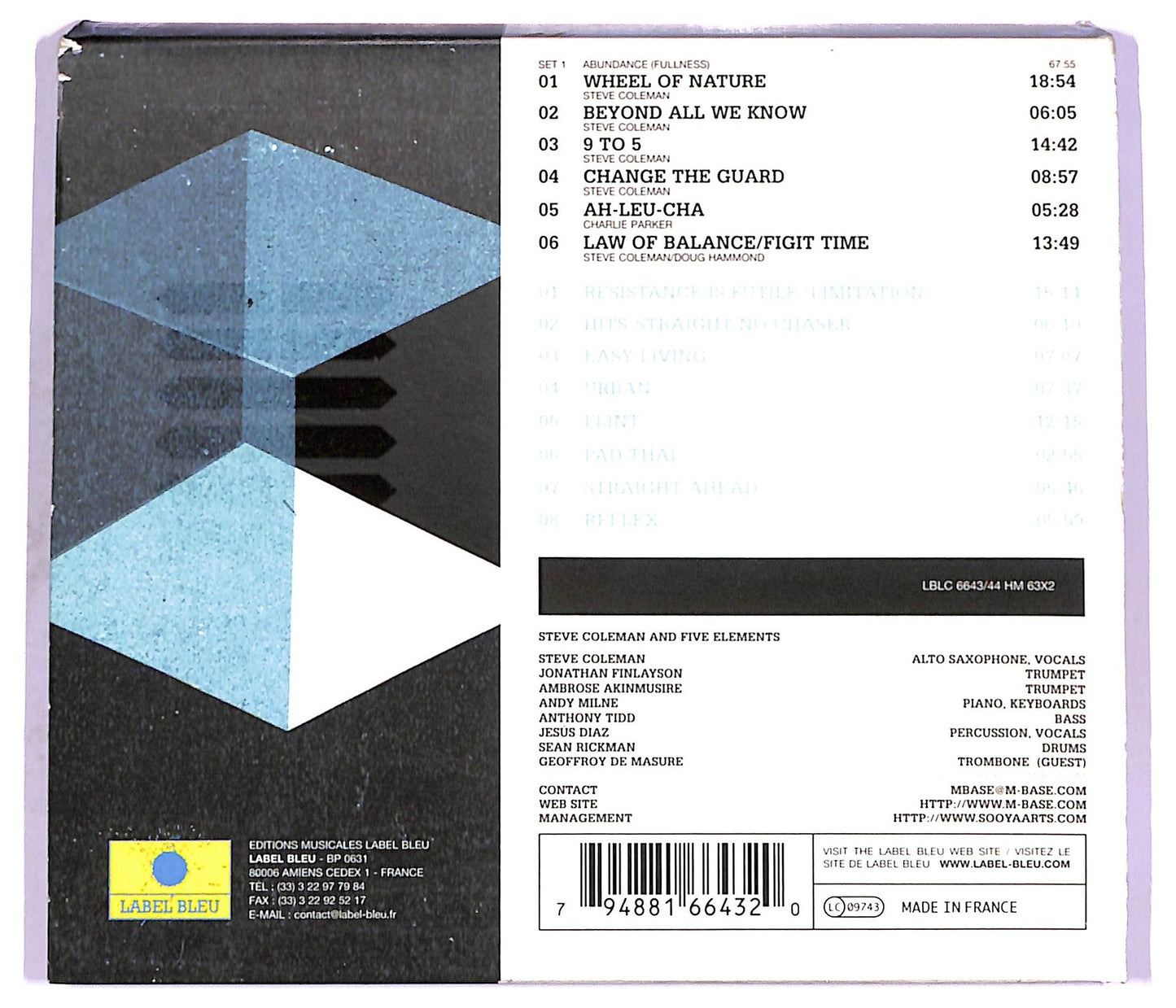 EBOND Steve Coleman And Five Elements - Resistance Is Futile CD CD074243