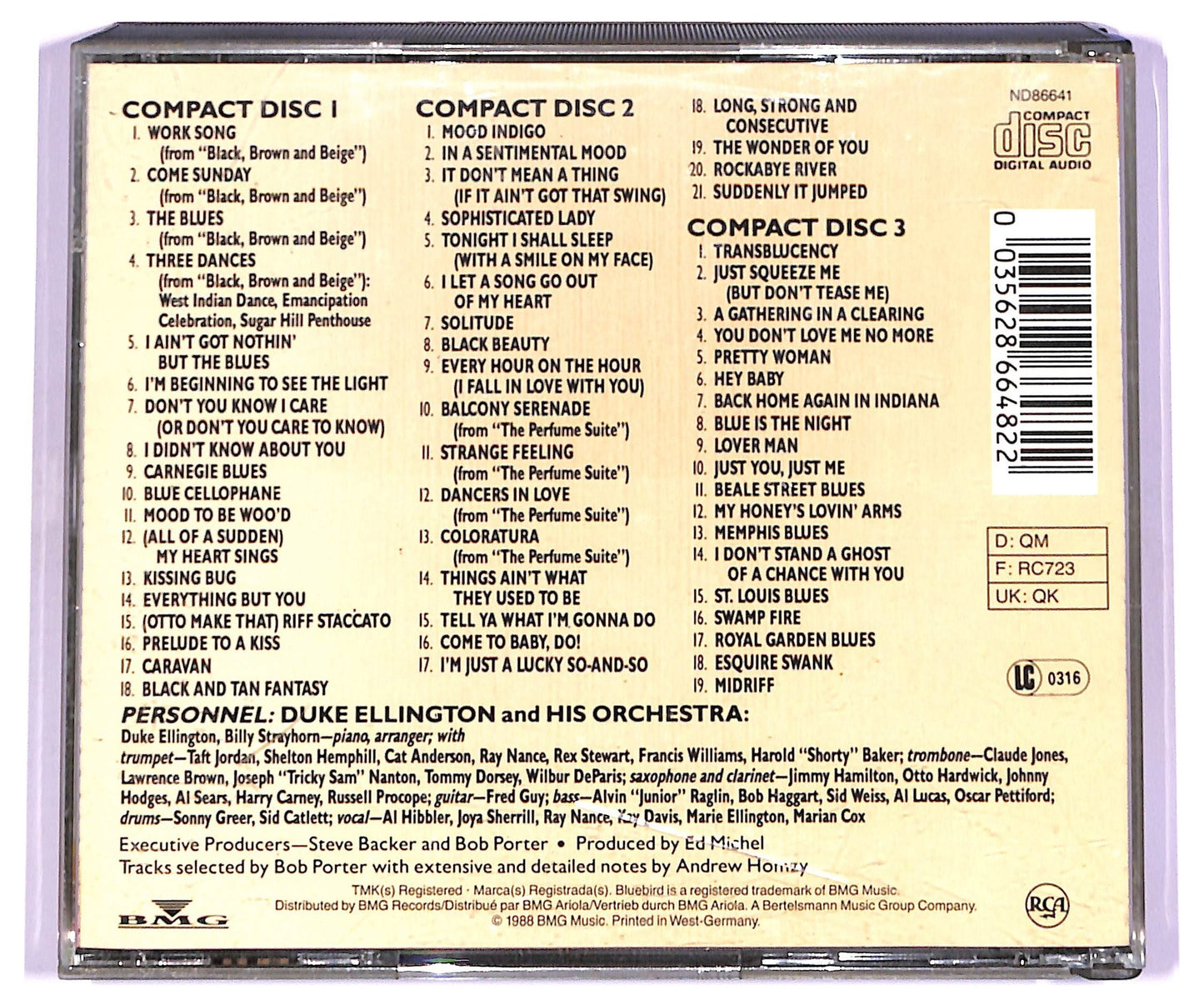 EBOND Duke Ellington And His Orchestra - Black, Brown & Beige CD CD074245