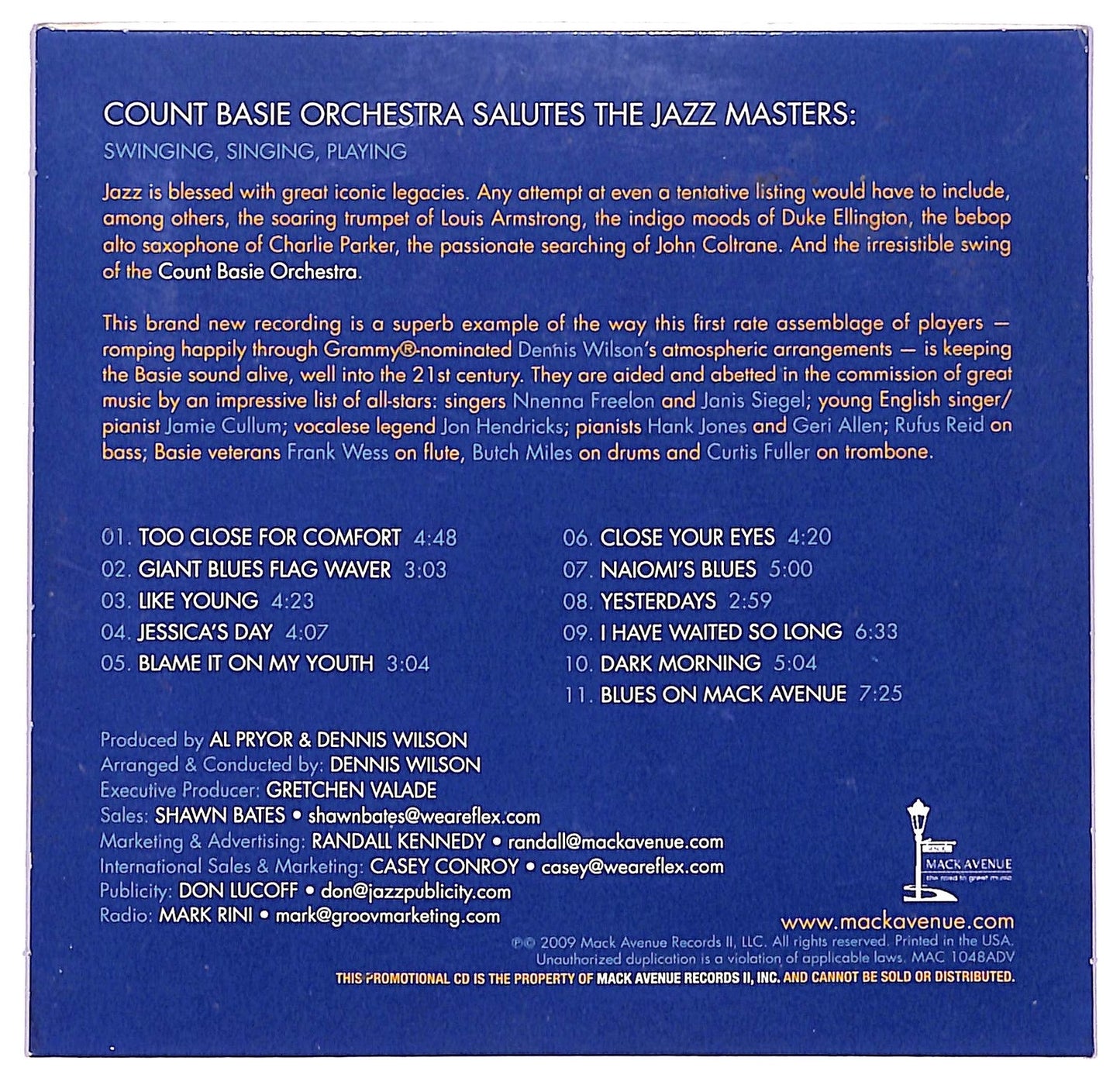 EBOND Count Basie Orchestra - Swinging, Singing, Playing CD CD074254