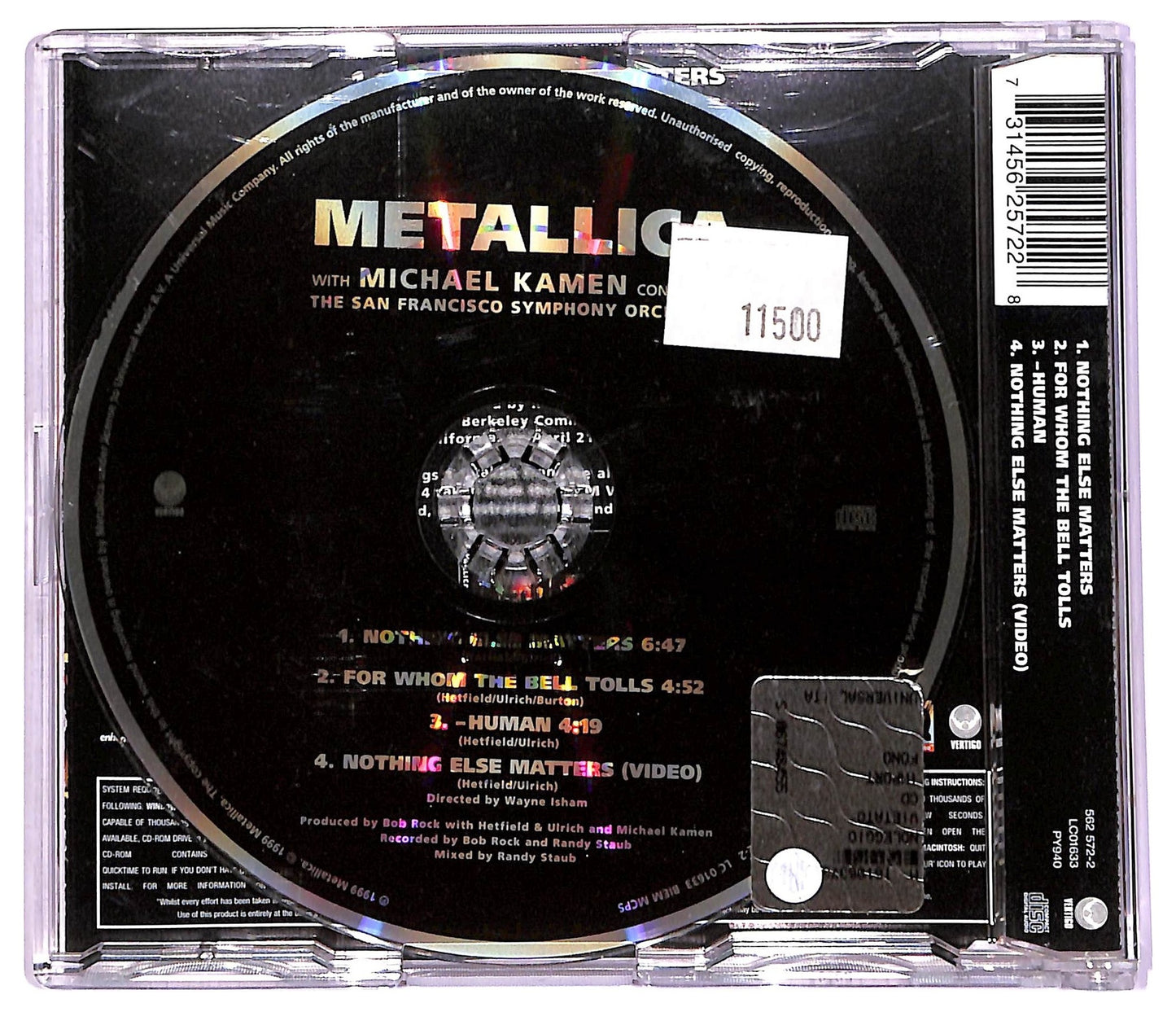 EBOND Metallica With Michael Kamen - Nothing Else Matters CD CD074431