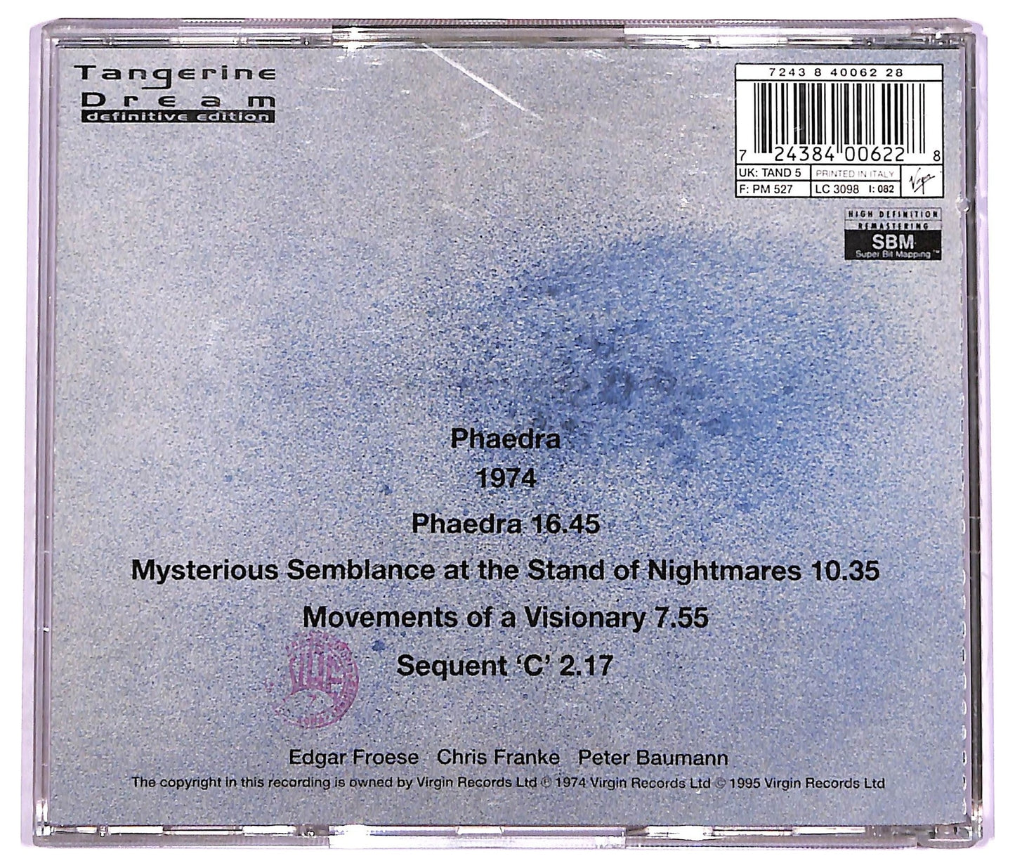 EBOND Tangerine Dream - Phaedra CD CD074439