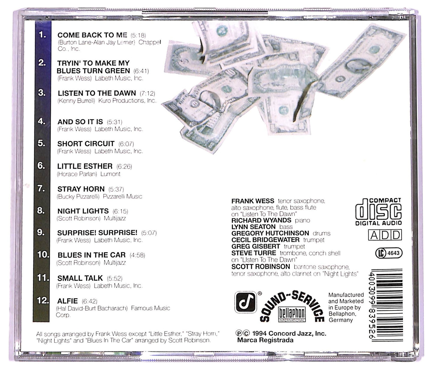 EBOND Frank Wess - Tryin' To Make My Blues Turn Green CD CD074442