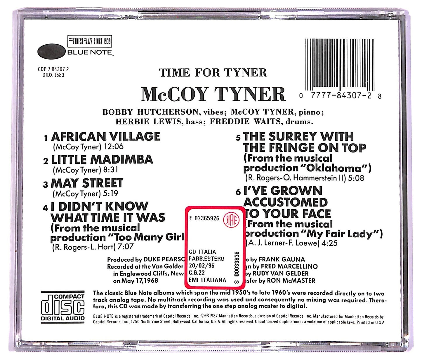 EBOND McCoy Tyner - Time For Tyner CD CD074535