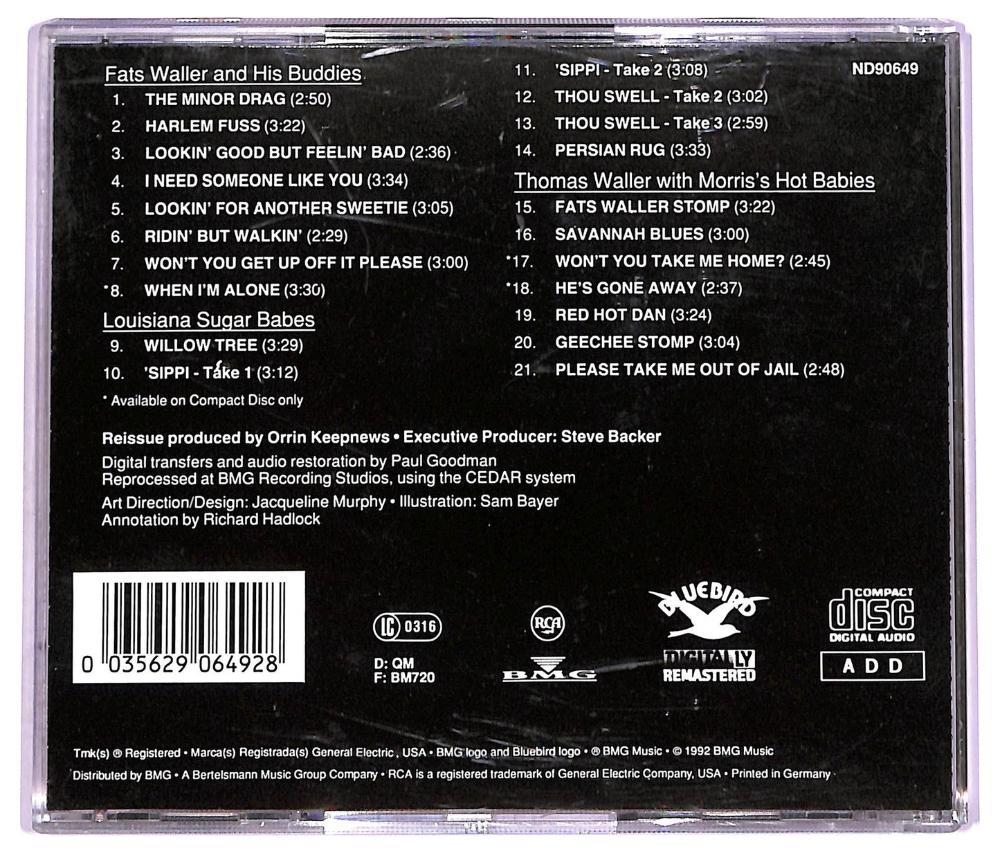 EBOND Fats Waller - Fats And His Buddies CD CD074548