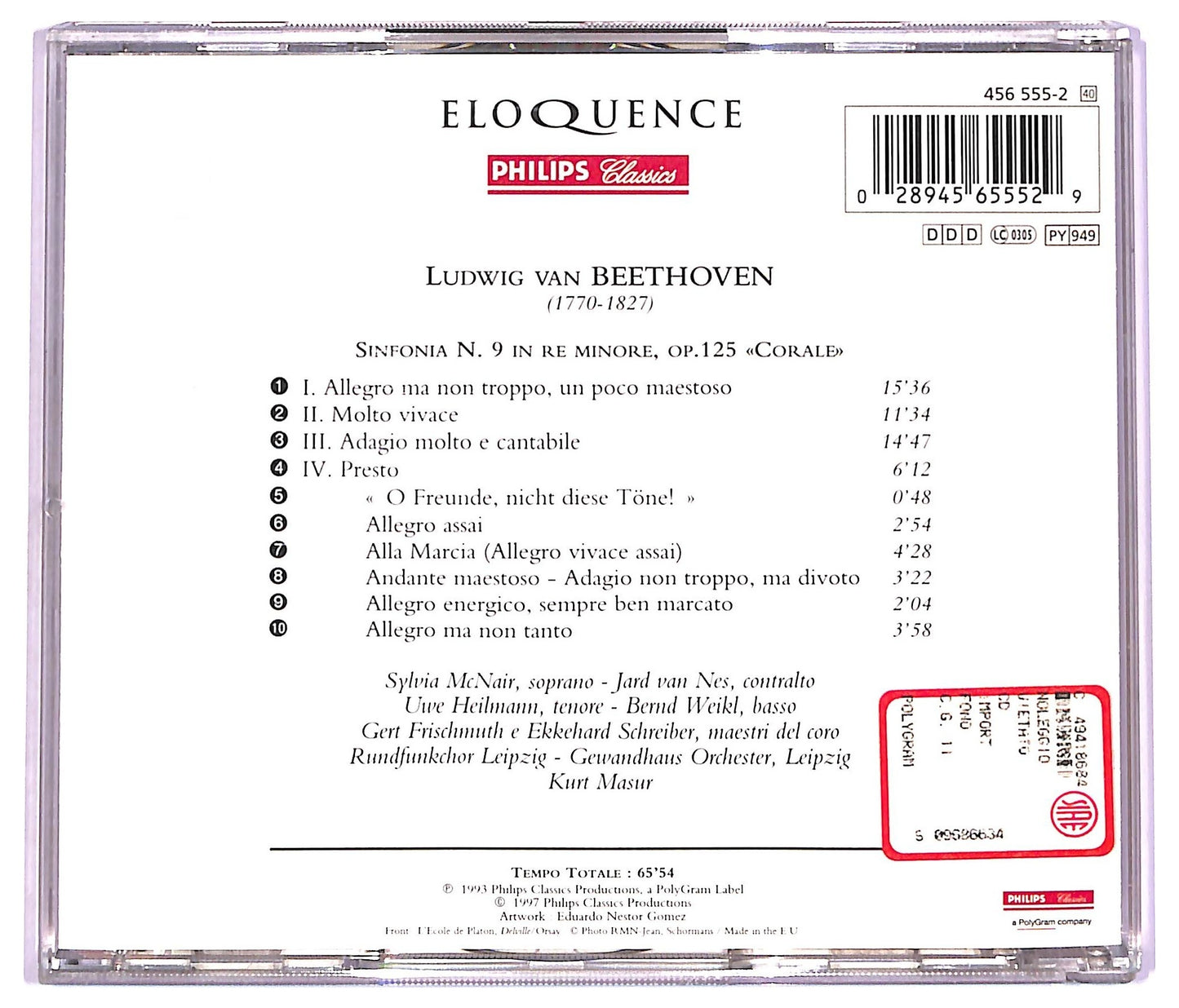 EBOND Beethoven - Symphony No. 9 In D Minor Op.125Choral CD CD074560