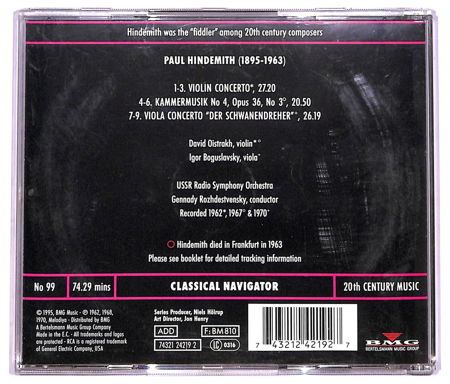 EBOND Hindemith - Concertos CD CD074607