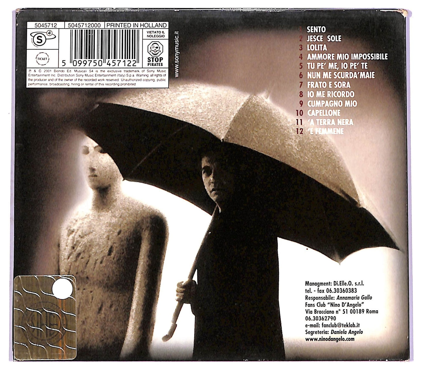 EBOND Nino D'Angelo - Terranera CD CD074702